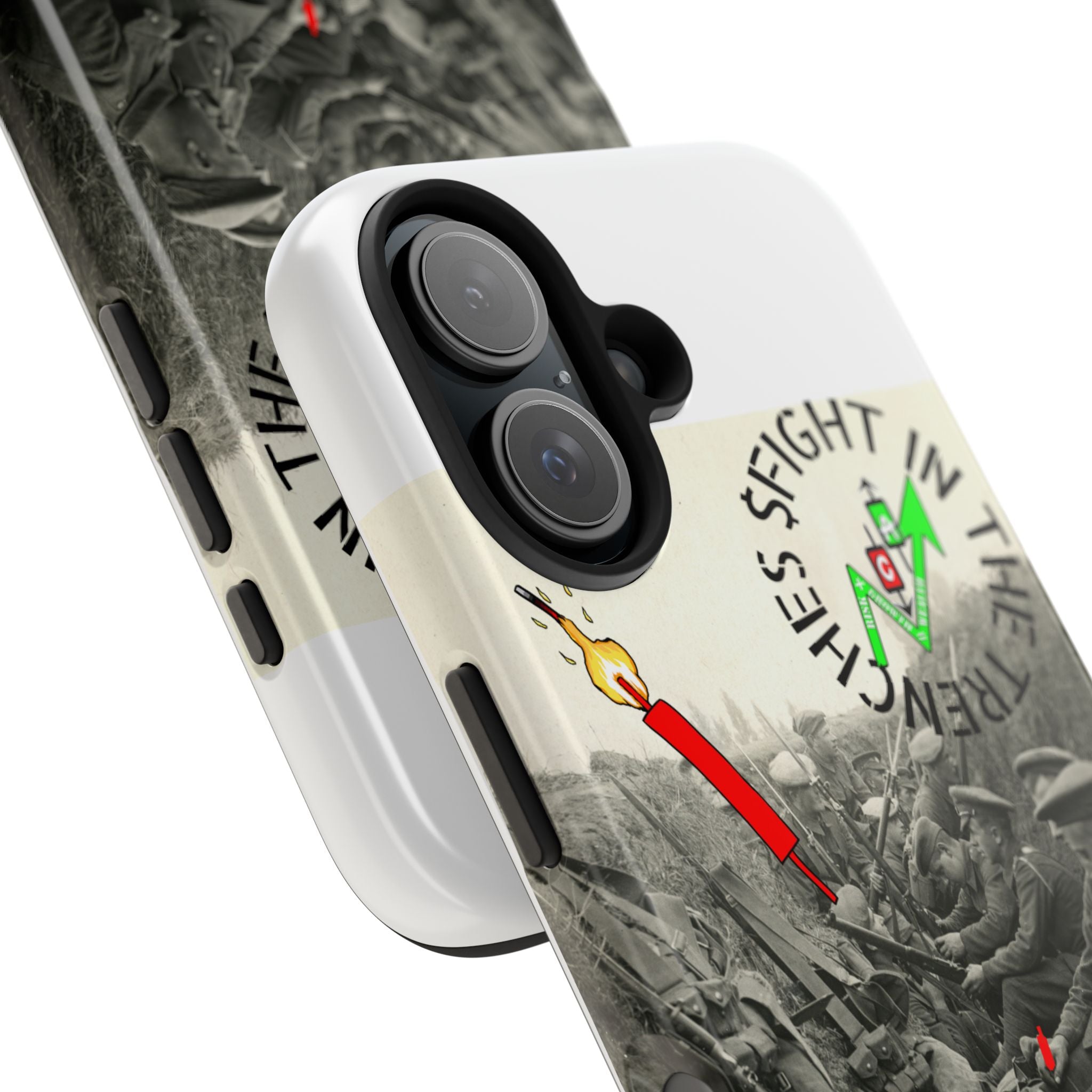 The Trenches Tough Phone Case — Crypt Apparel Trench Dog & Candle Design