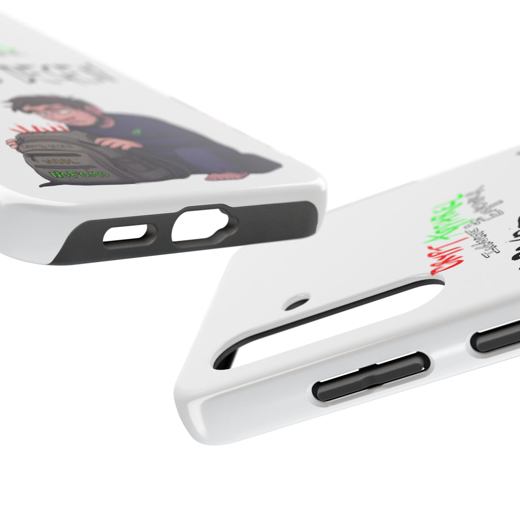 Crypto Degen Tough Phone Case — Cartoon HODL Backpack Design