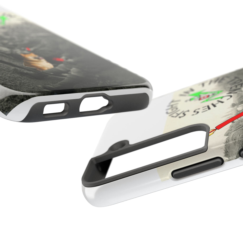 The Trenches Tough Phone Case — Crypt Apparel Trench Dog & Candle Design