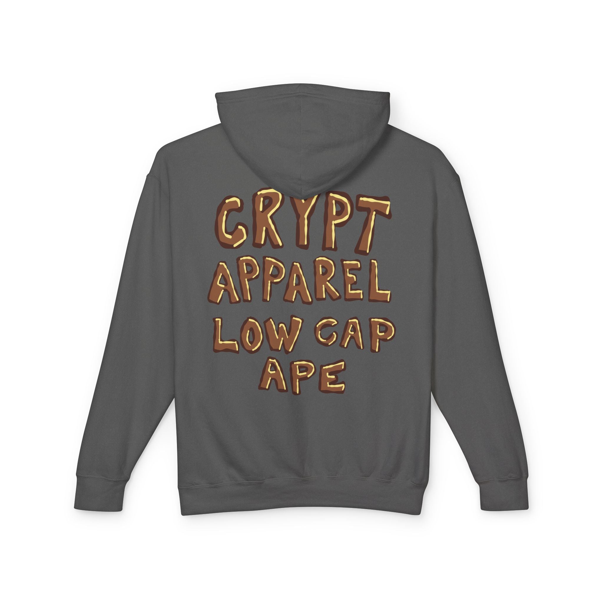 Low Cap Ape Meme Coin Hoodie — Crypt Apparel Cryptocurrency Graphic Pullover