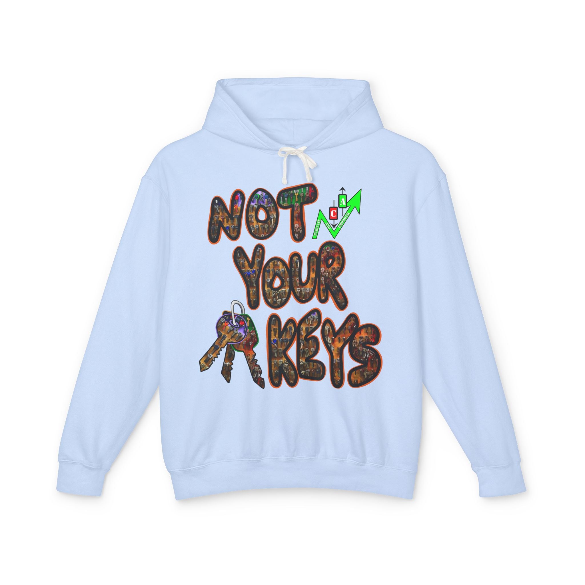 Not Your Keys/ Not Your Coins Graphic Hoodie — Crypto Lightweight Hoodie