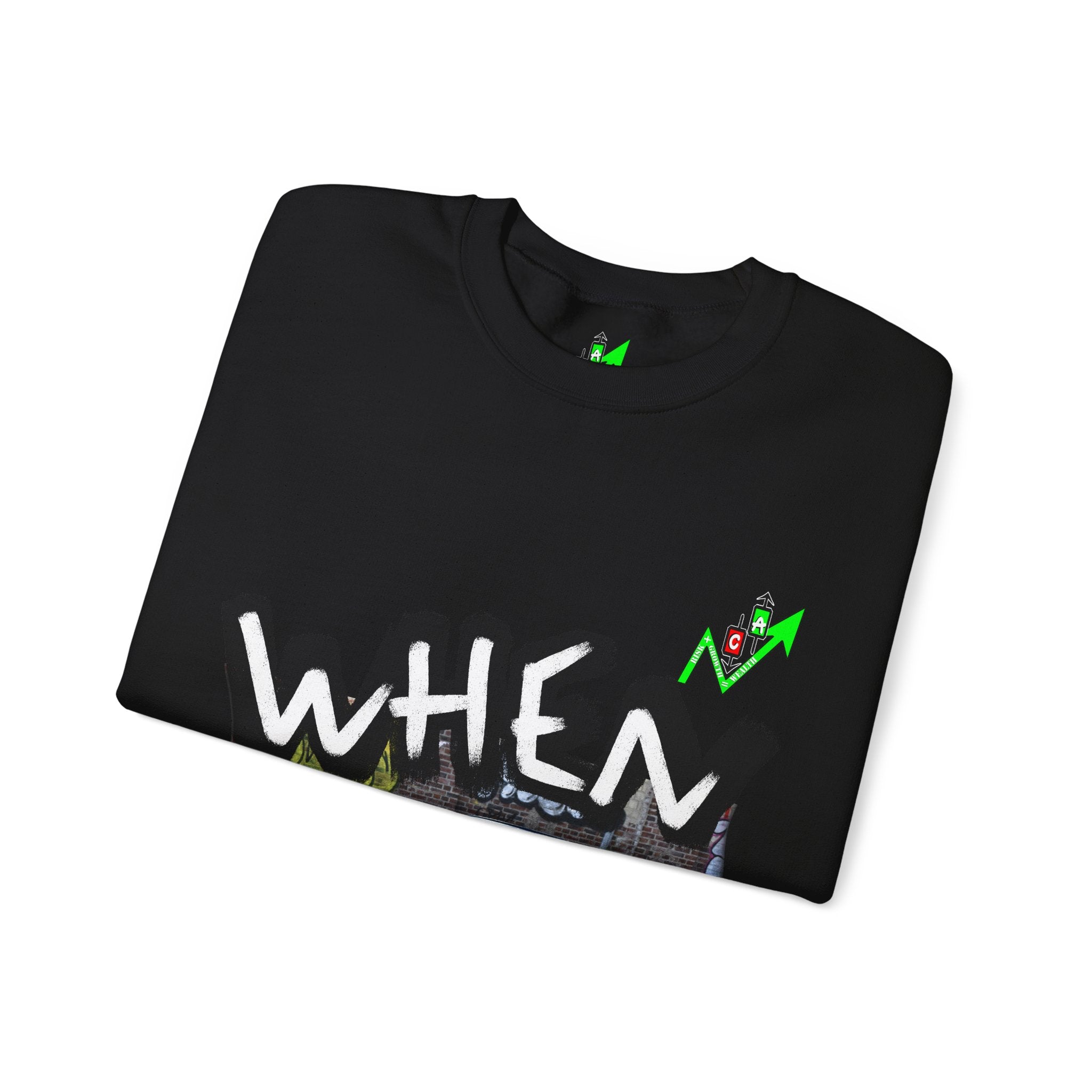 When Lambo Bitcoin inspired Graphic Crewneck Sweatshirt | Crypto Art Streetwear
