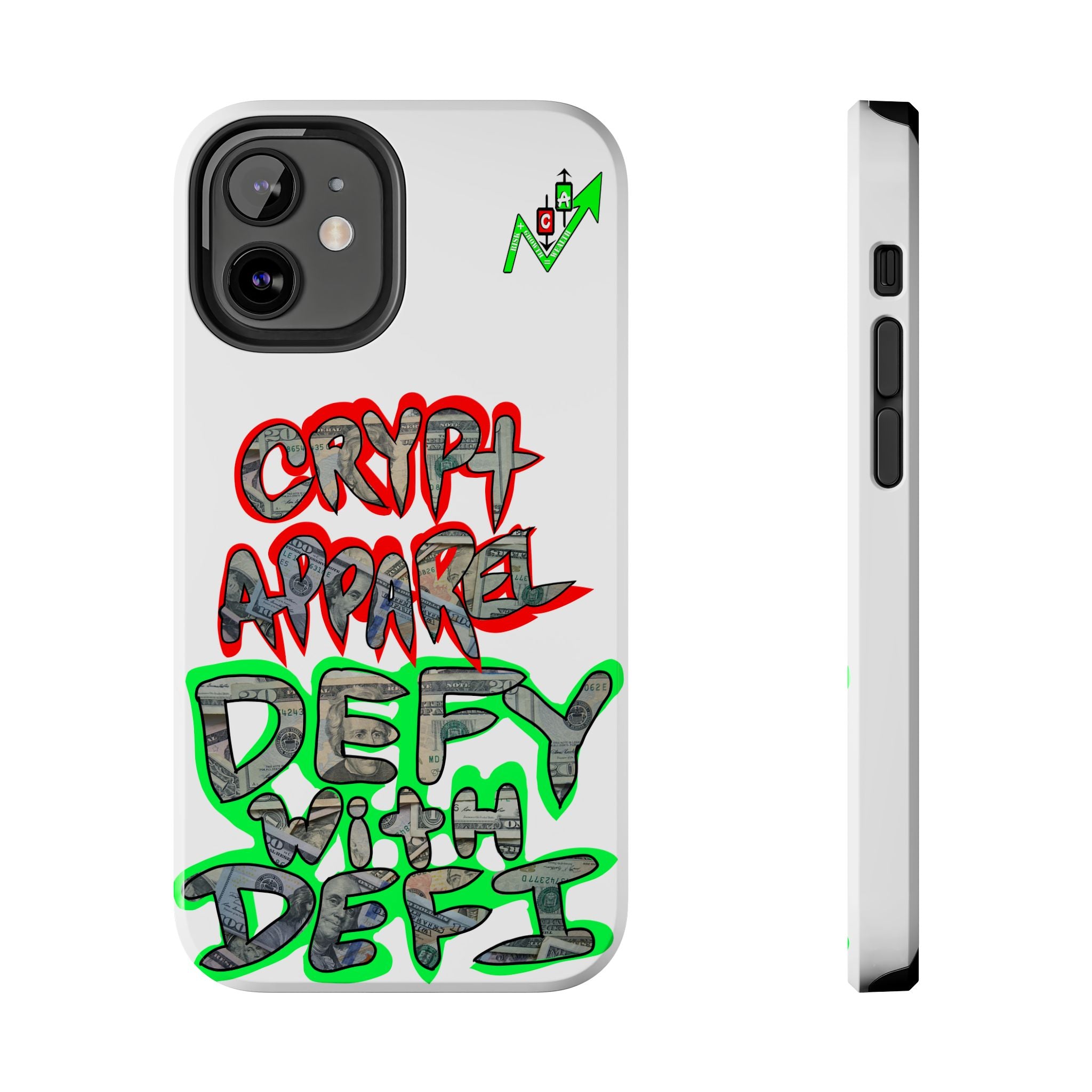 DEFY with DEFI Tough Phone Case — "Crypt Apparel: "Money" Graffiti Crypto Design