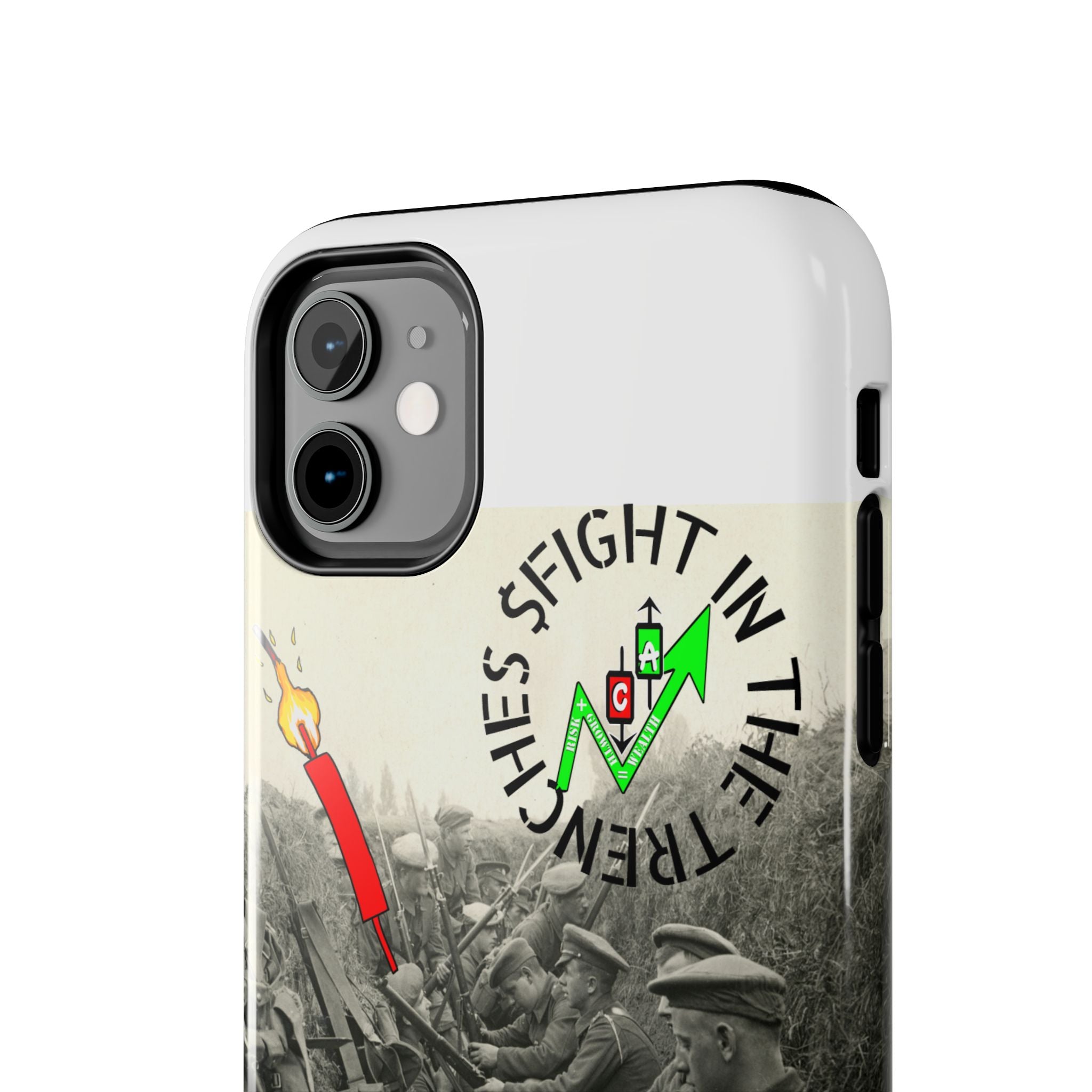 The Trenches Tough Phone Case — Crypt Apparel Trench Dog & Candle Design