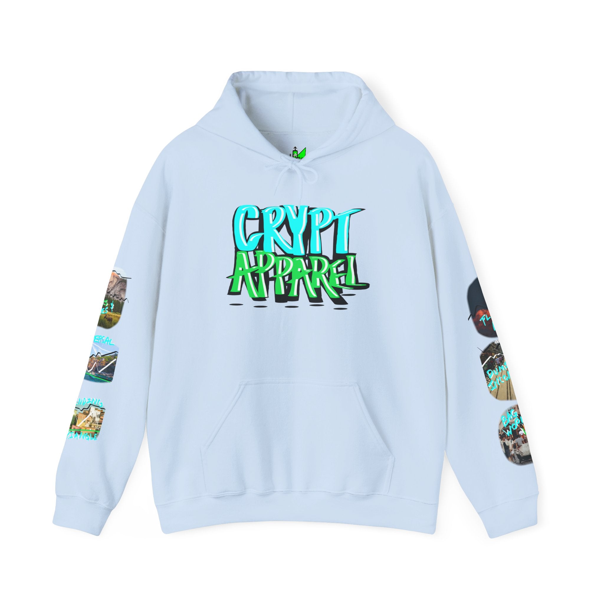 Natural Signals Crypto Trading Hoodie — 'Crypt Apparel' Graffiti Logo & 'Natural Signals'