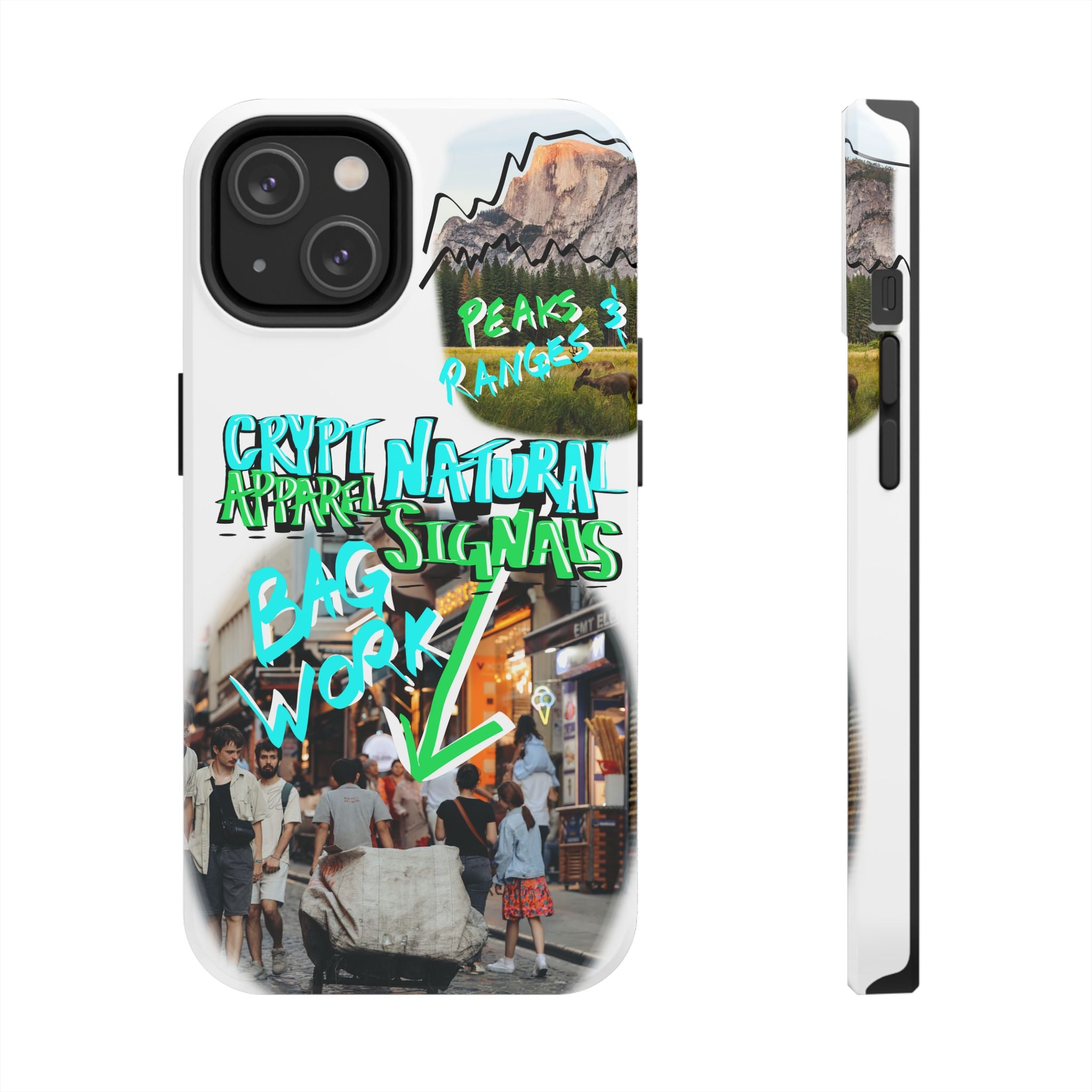 Natural Signals Tough Phone Case — Crypt Apparel Street Collage Design