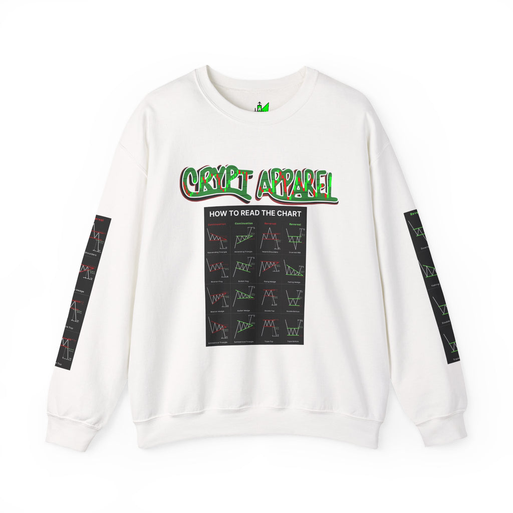 Charted Crewneck Sweatshirt — “Crypt Apparel” Graphic