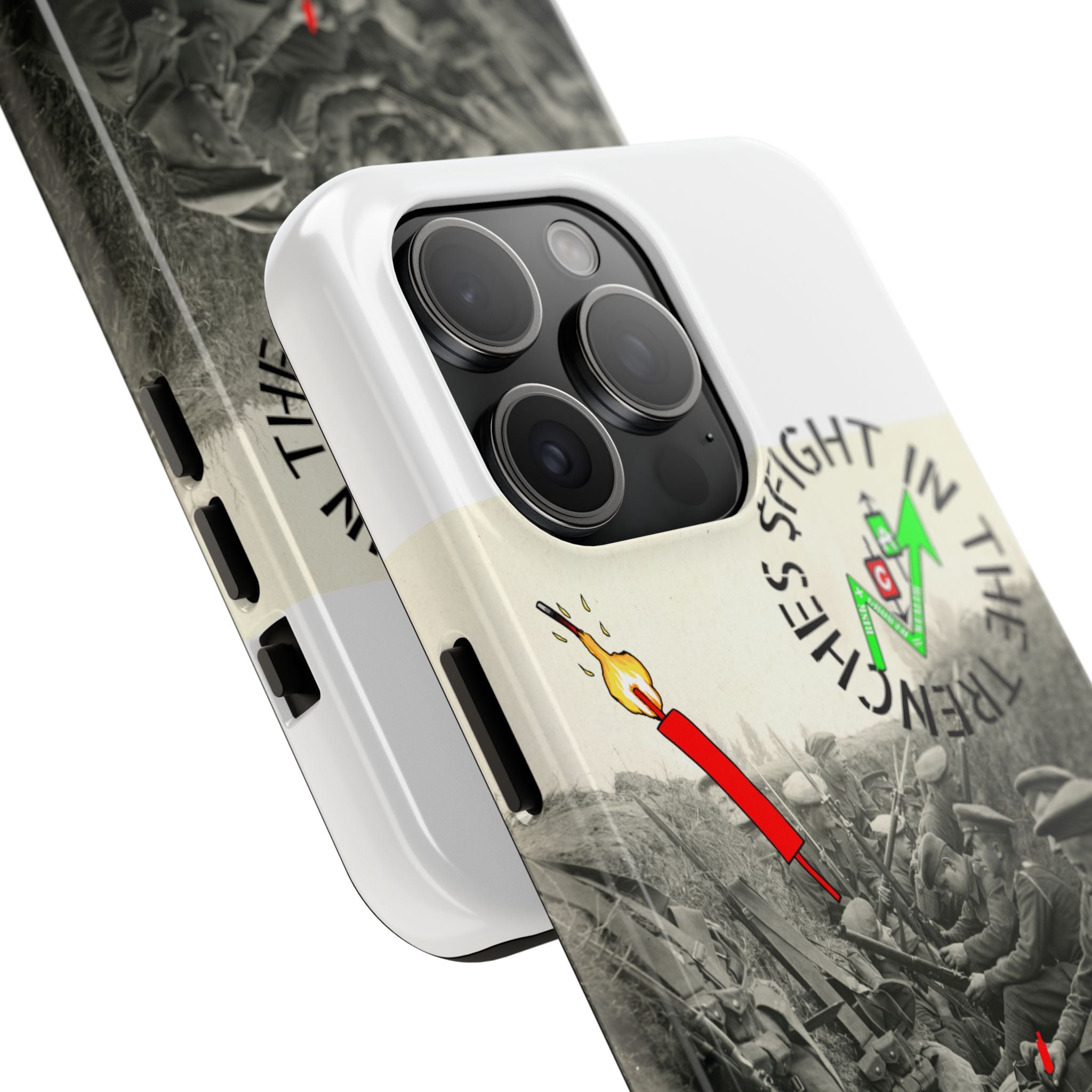 The Trenches Tough Phone Case — Crypt Apparel Trench Dog & Candle Design