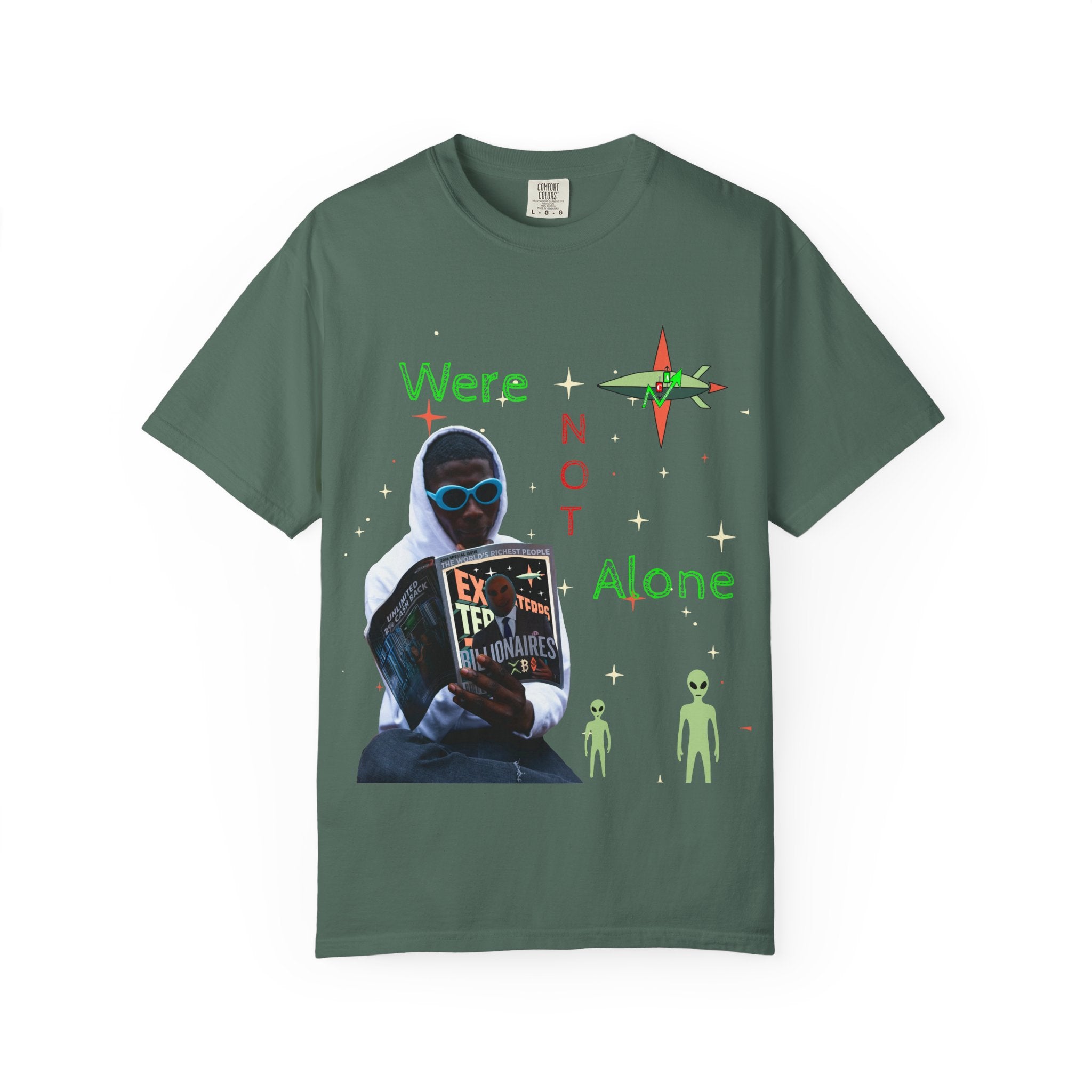 Extraterrestrial Traders Crypto T-Shirt — "We're Not Alone" Alien Graphic Tee