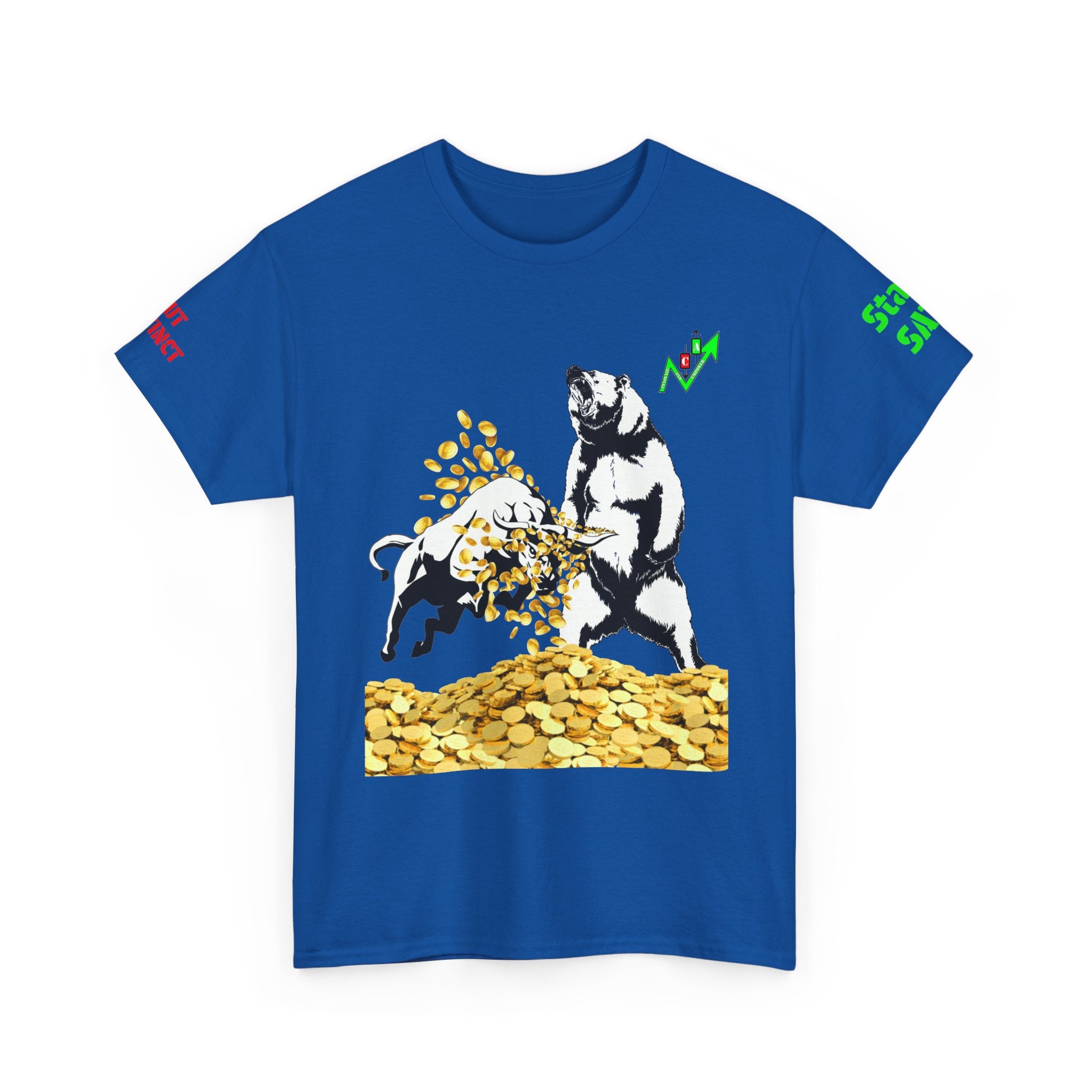 Gut Instinct Bear vs Bull Stock Market T‑Shirt — Crypt Apparel "Slay The Bears" Graphic Tee