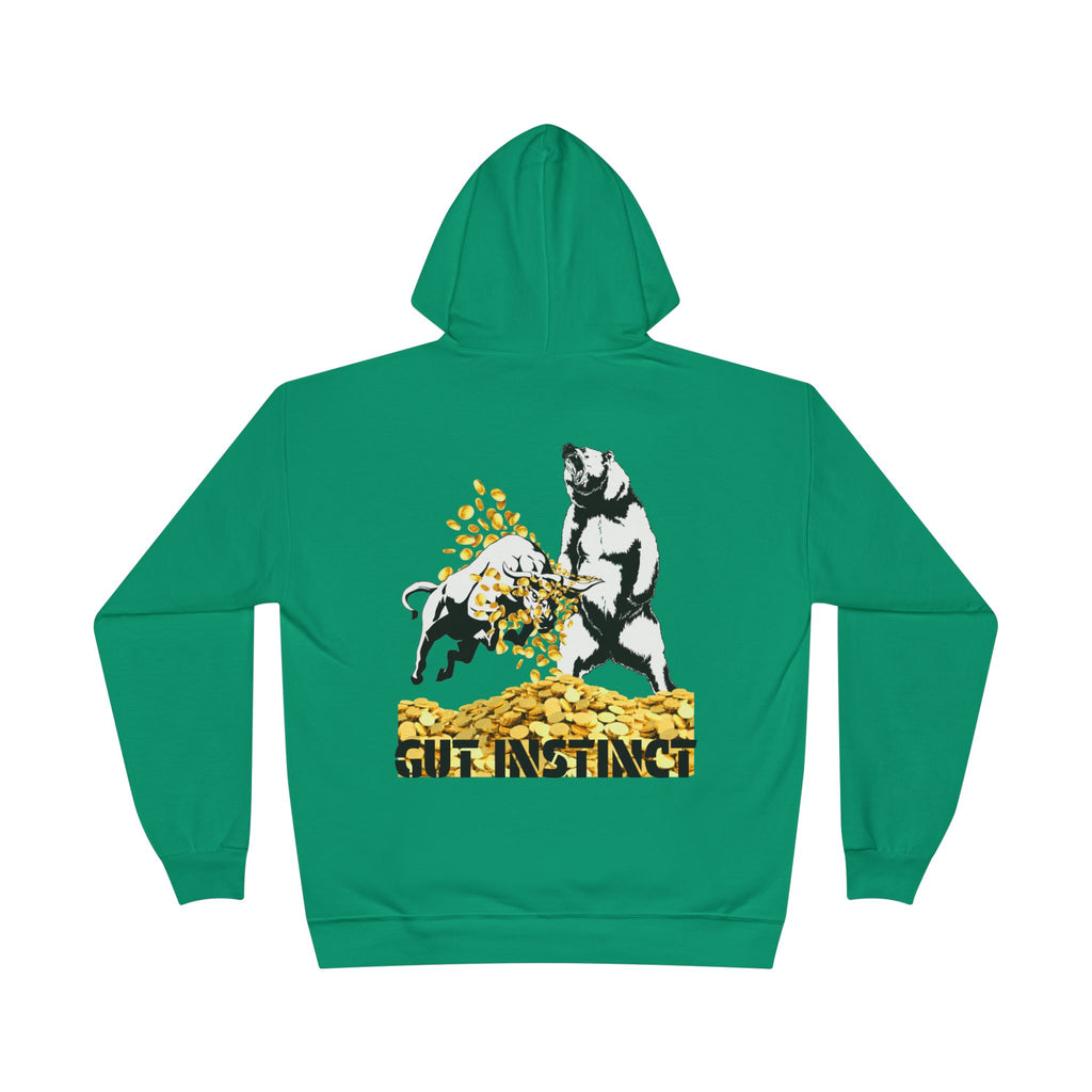 Gut Instinct Bull vs Bear Crypto Hoodie - Dual Sided Slay The Bears Streetwear Pullover