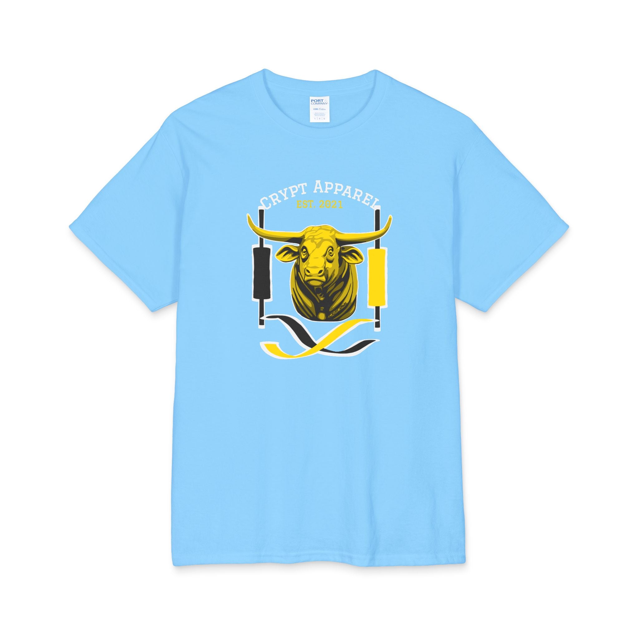 Golden Cross Bull Market T-Shirt — "Crypt Apparel" Crypto Trading/ Stock Trading Tee