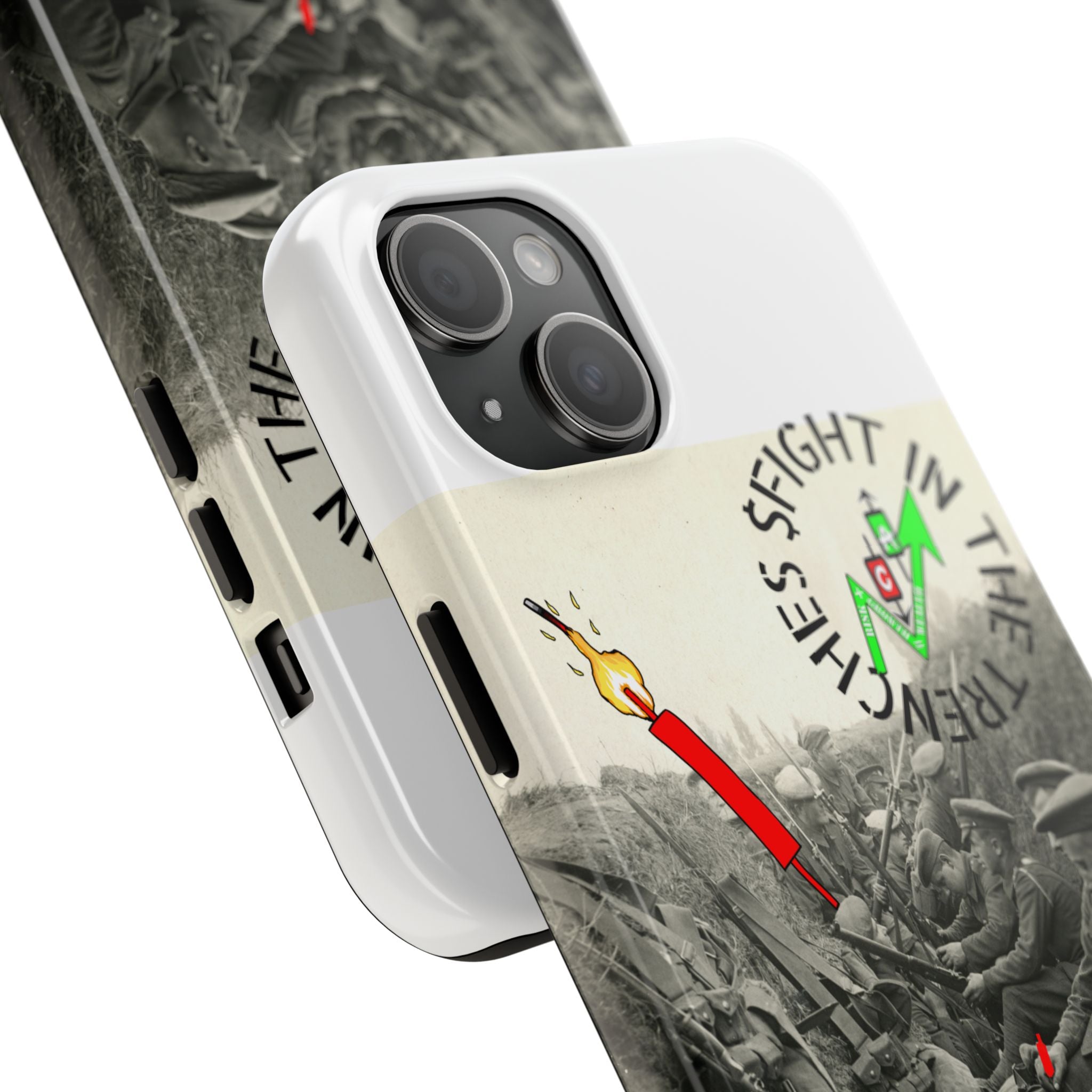 The Trenches Tough Phone Case — Crypt Apparel Trench Dog & Candle Design