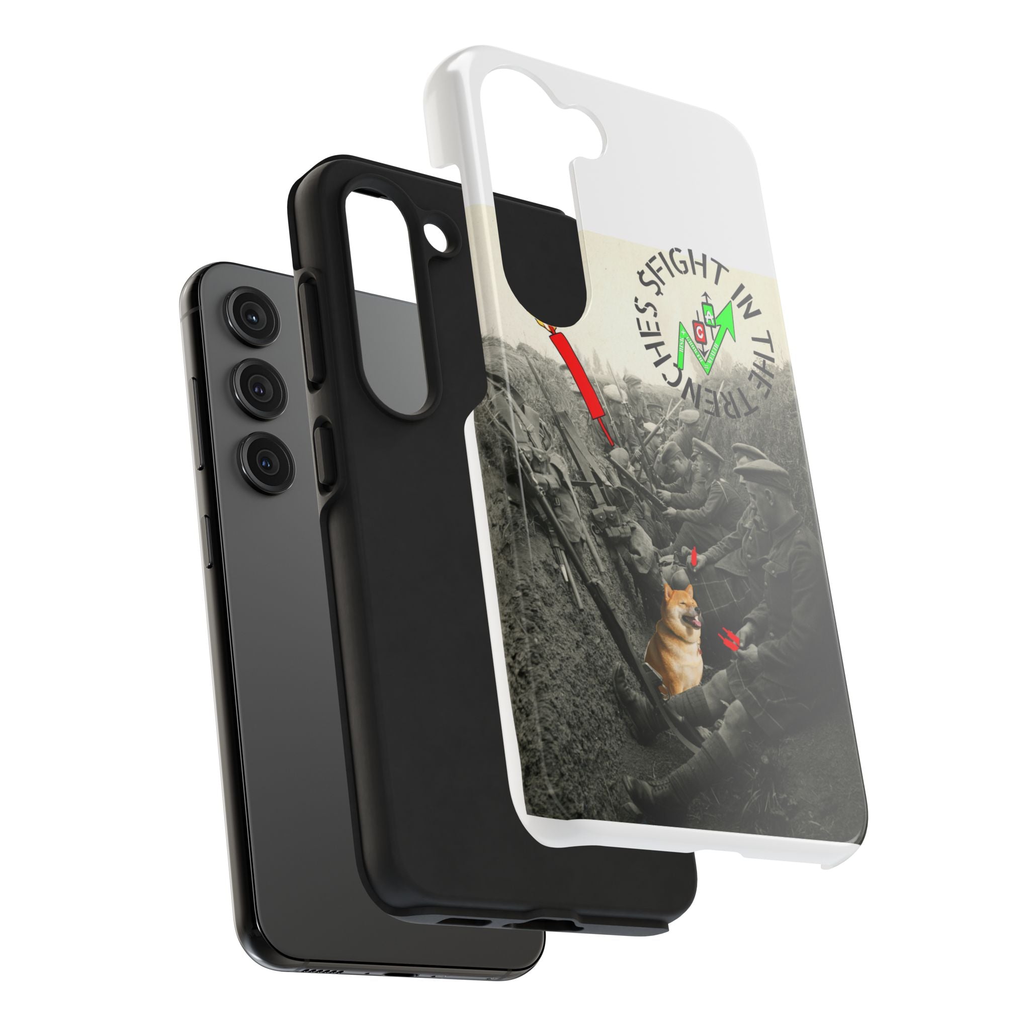 The Trenches Tough Phone Case — Crypt Apparel Trench Dog & Candle Design
