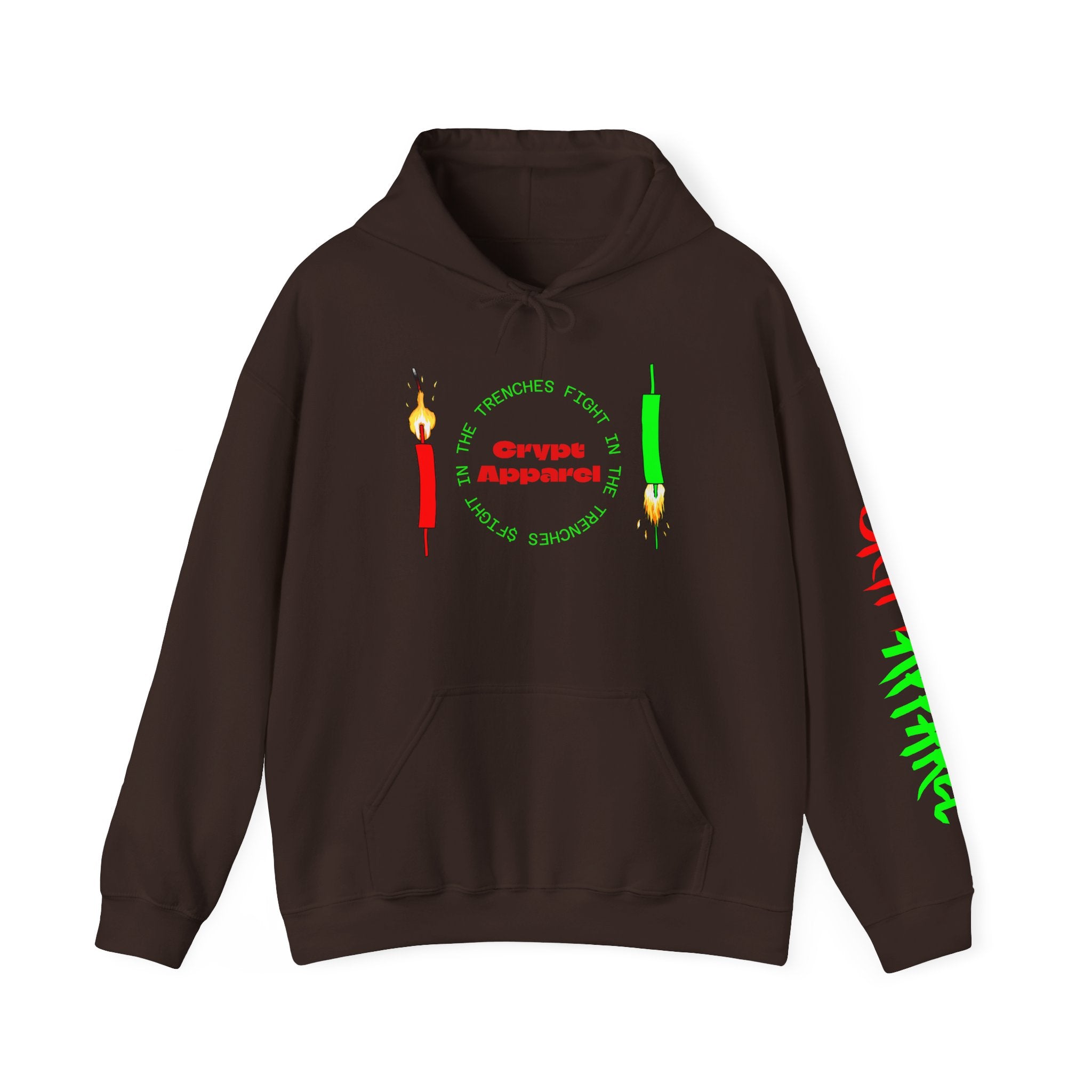 The Trenches Crypto Meme Hoodie — Crypt Apparel Trench Life Graphic Streetwear Hoodie