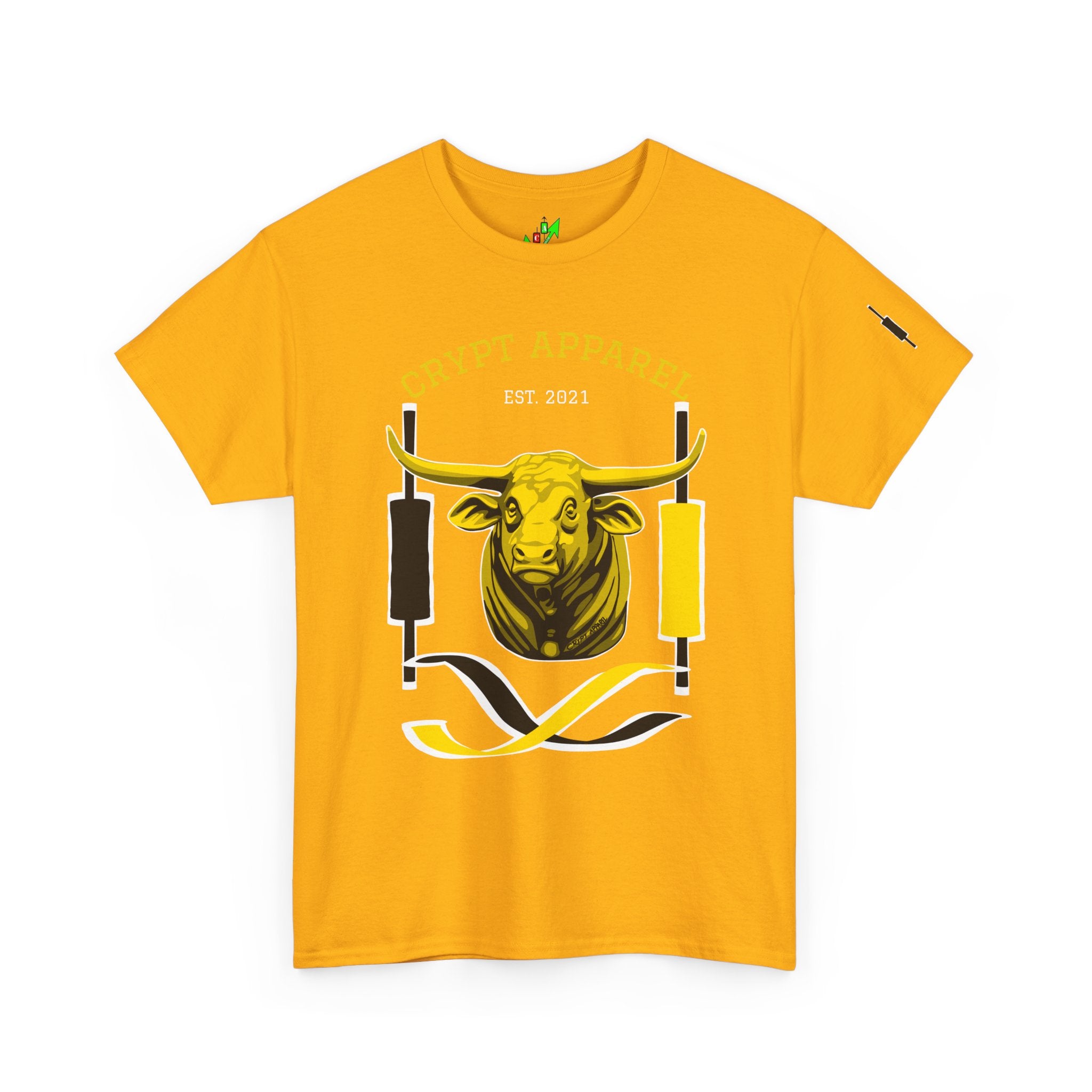 Golden Cross Bull Market Tee — "Crypt Apparel" Crypto Trading Stock Trading T-Shirt