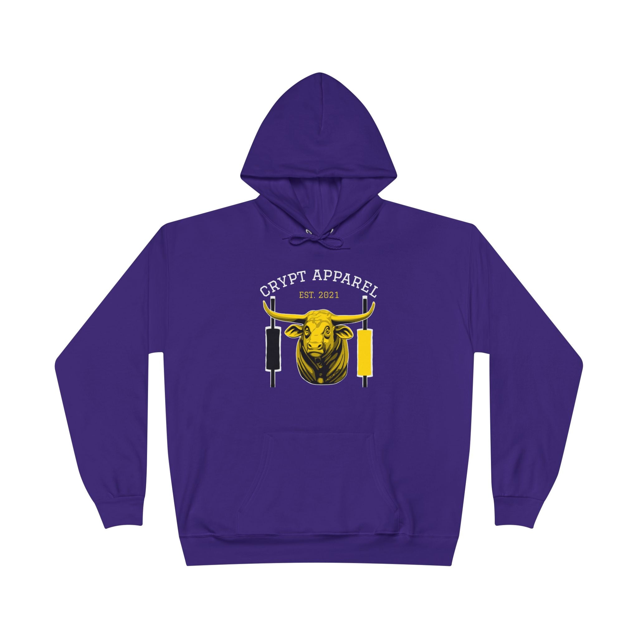Golden Cross Bull Market Hoodie — 'Crypt Apparel' Crypto Trading Graphic Pullover