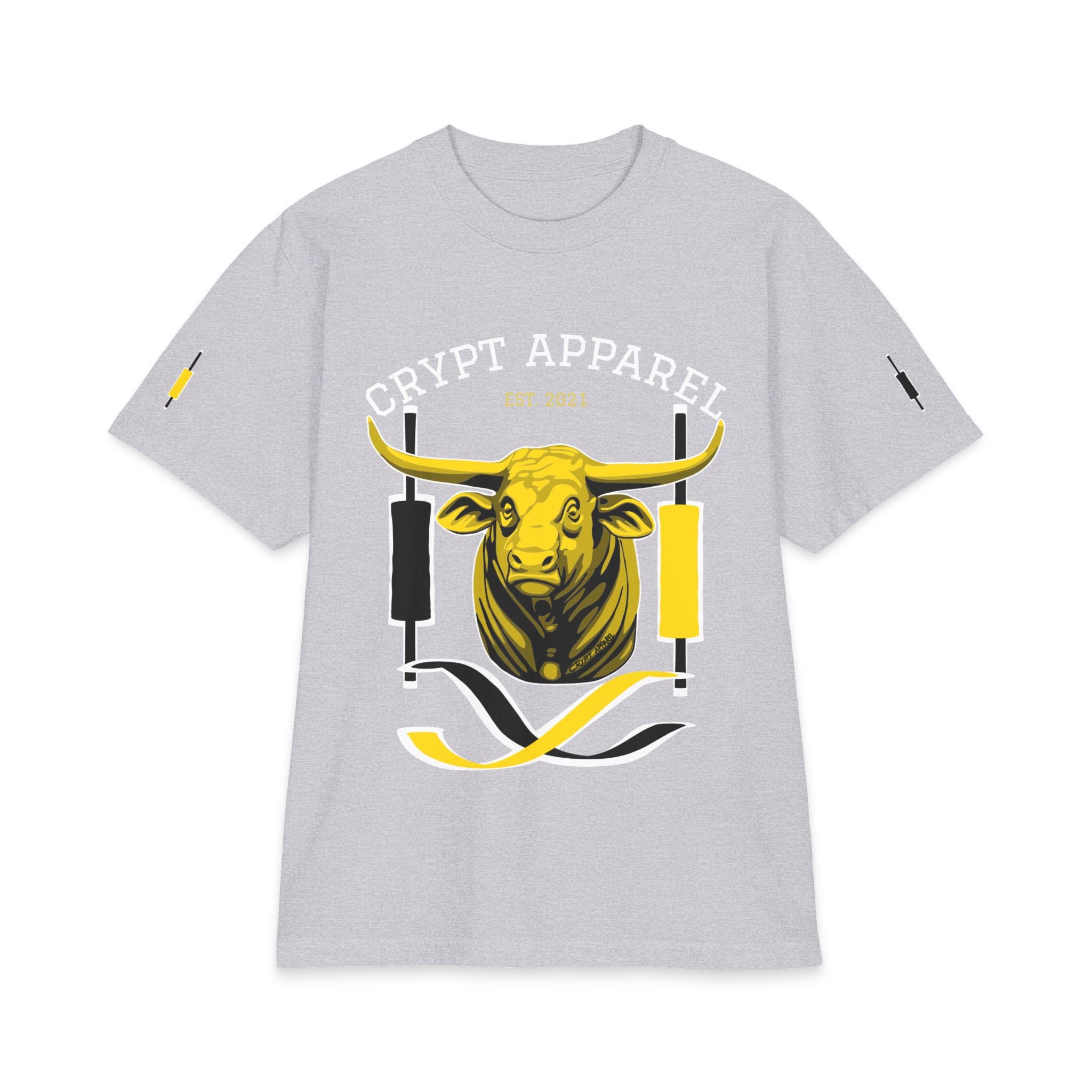 Golden Cross Bull Market T-Shirt — Crypt Apparel Est. 2021 Graphic Tee