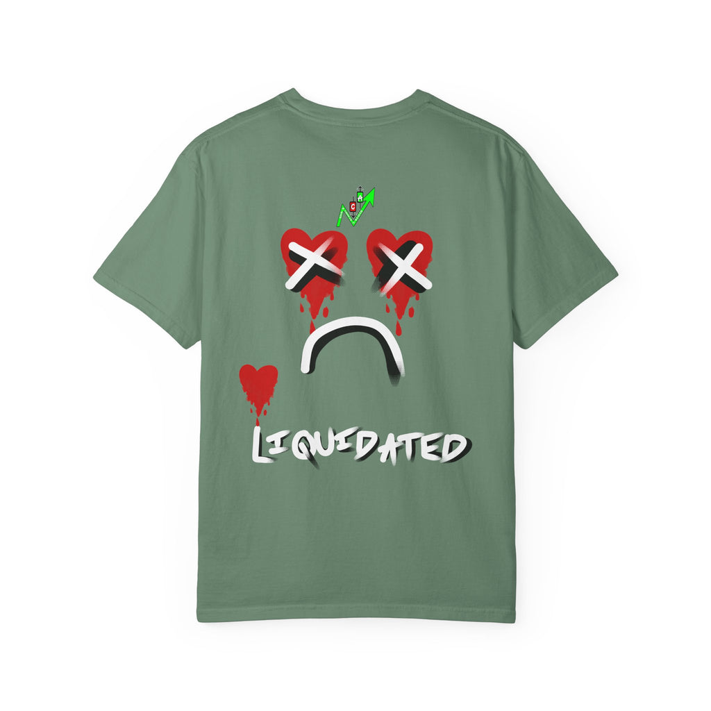 Crypto Rekt Portfolio Skull T-shirt | Crypt Apparel Bleeding Hearts Graphic Tee