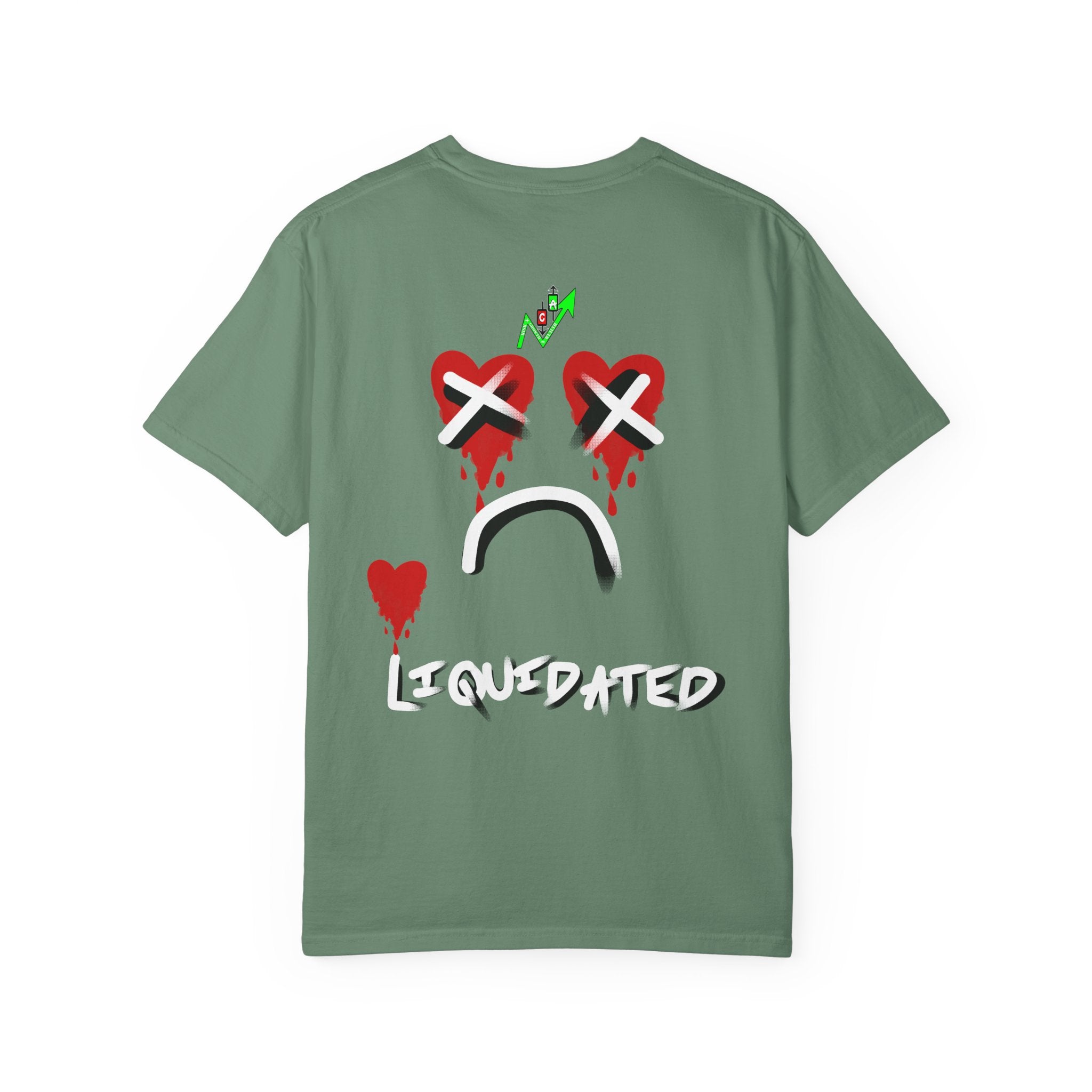 Crypto Rekt Portfolio Skull T-shirt | Crypt Apparel Bleeding Hearts Graphic Tee