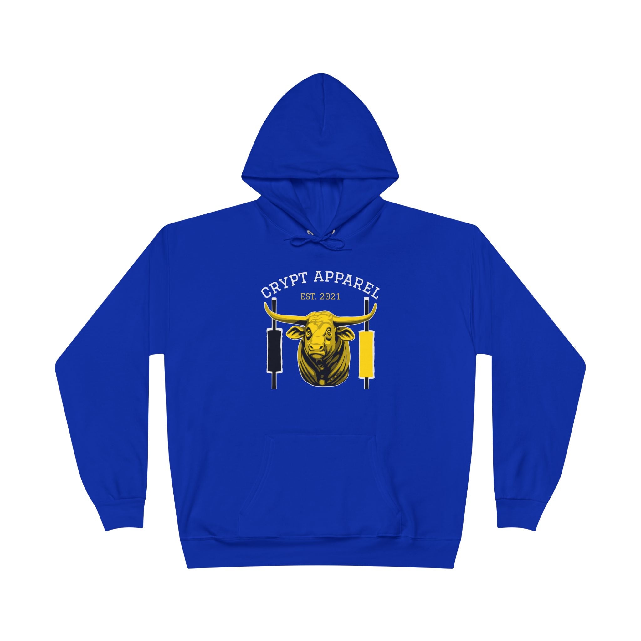 Golden Cross Bull Market Hoodie — 'Crypt Apparel' Crypto Trading Graphic Pullover