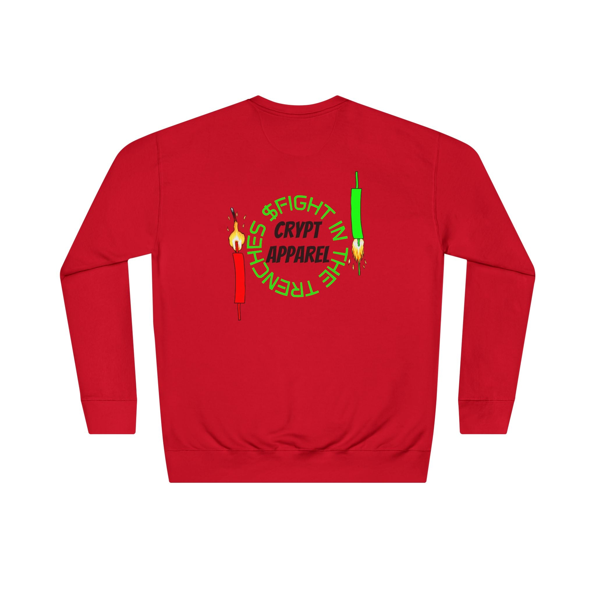 The Trenches Crewneck Sweatshirt — Crypt Apparel Crypto Graphic Pullover