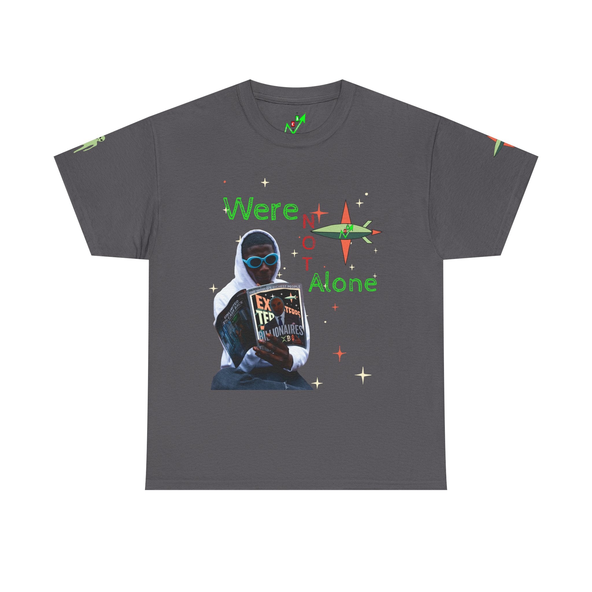 Extra Terrestrial Traders Crypto Graphic Tee — Retro Alien Poster Shirt
