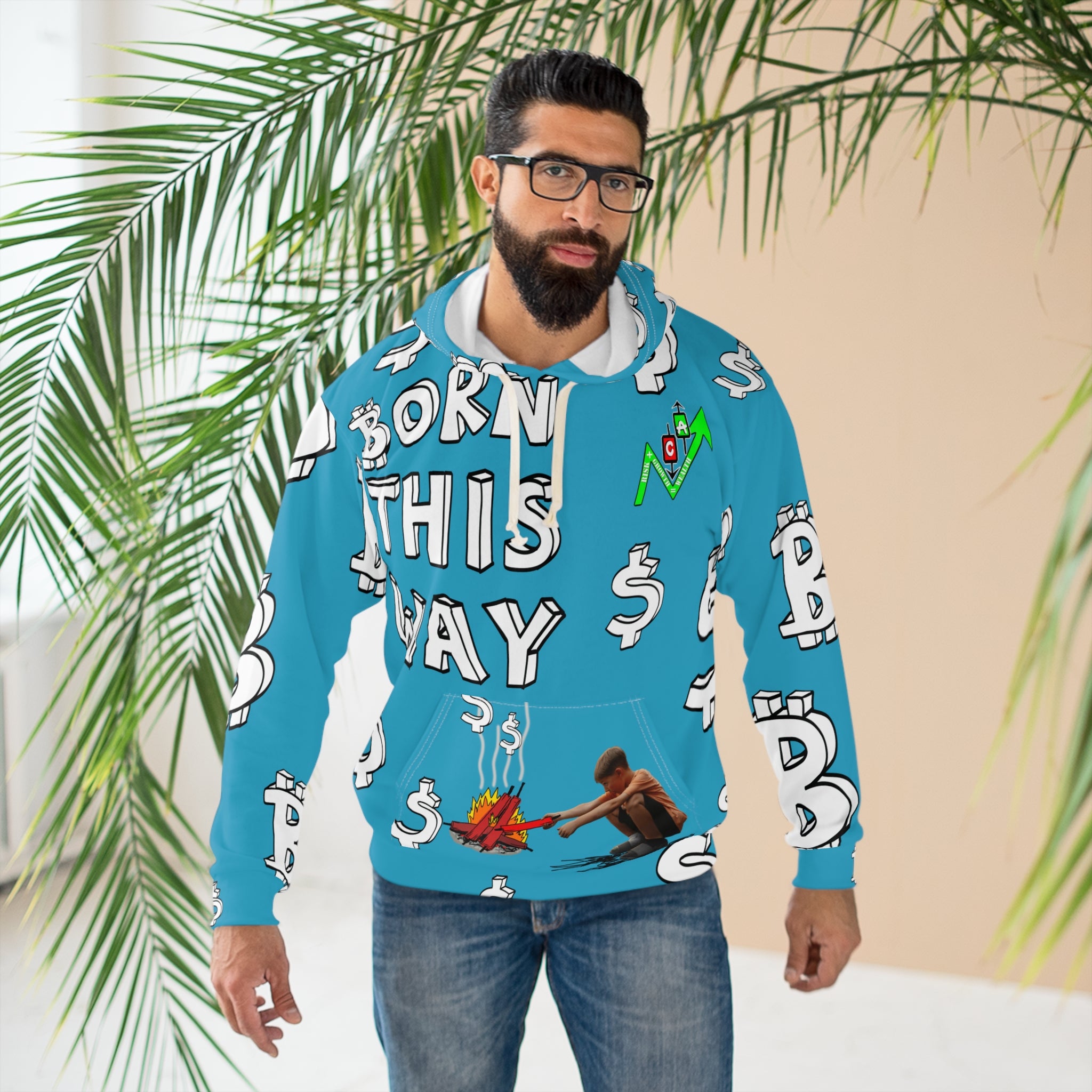 Born This Way Bitcoin Inspired Graphic Hoodie | Crypt Apparel