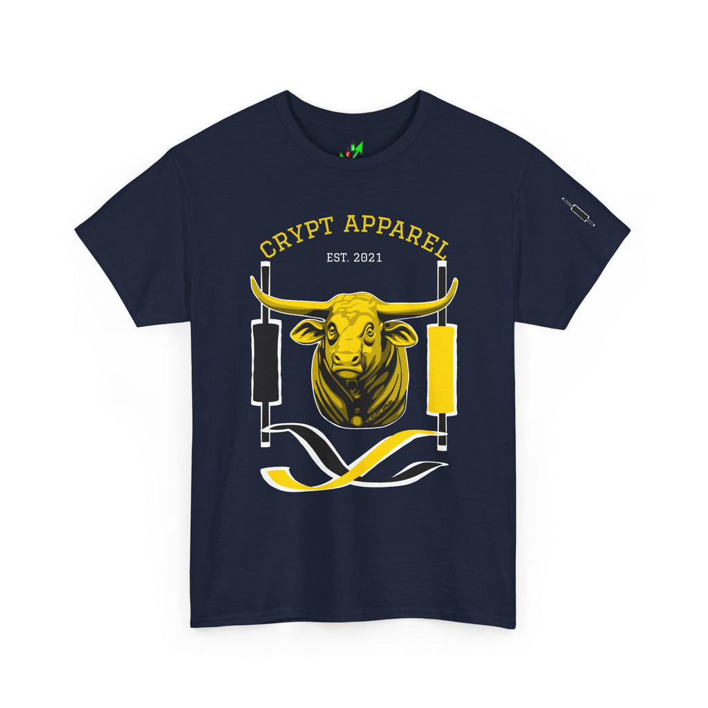 Golden Cross Bull Market Tee — "Crypt Apparel" Crypto Trading Stock Trading T-Shirt