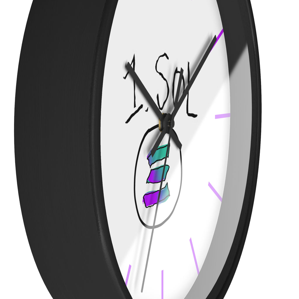 Meme Coin Milyunr crypto degen Wall Clock — Crypt Apparel SOL inspired White Clock with Purple Accents