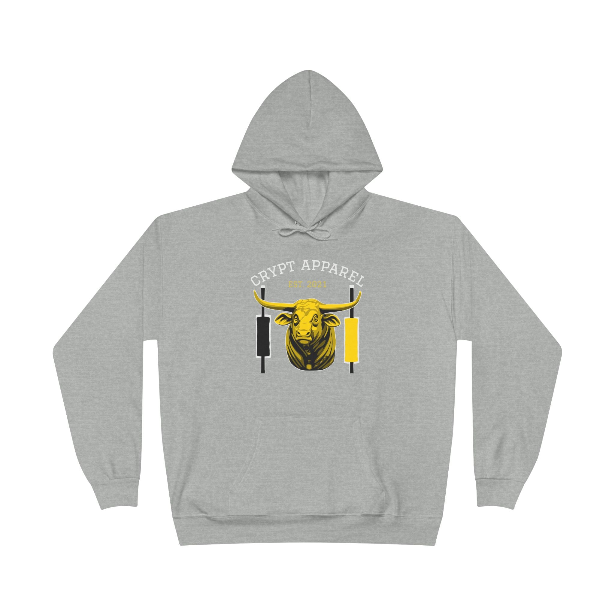 Golden Cross Bull Market Hoodie — 'Crypt Apparel' Crypto Trading Graphic Pullover