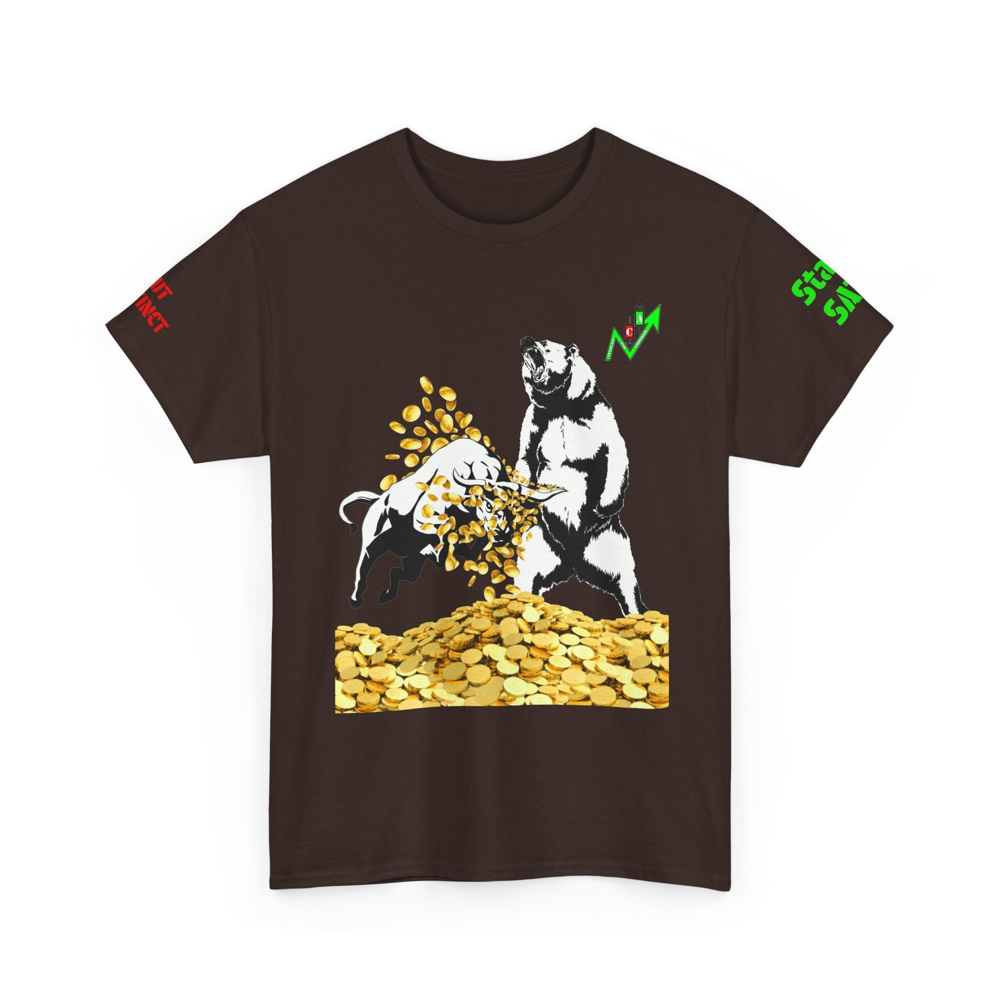 Gut Instinct Bear vs Bull Stock Market T‑Shirt — Crypt Apparel "Slay The Bears" Graphic Tee