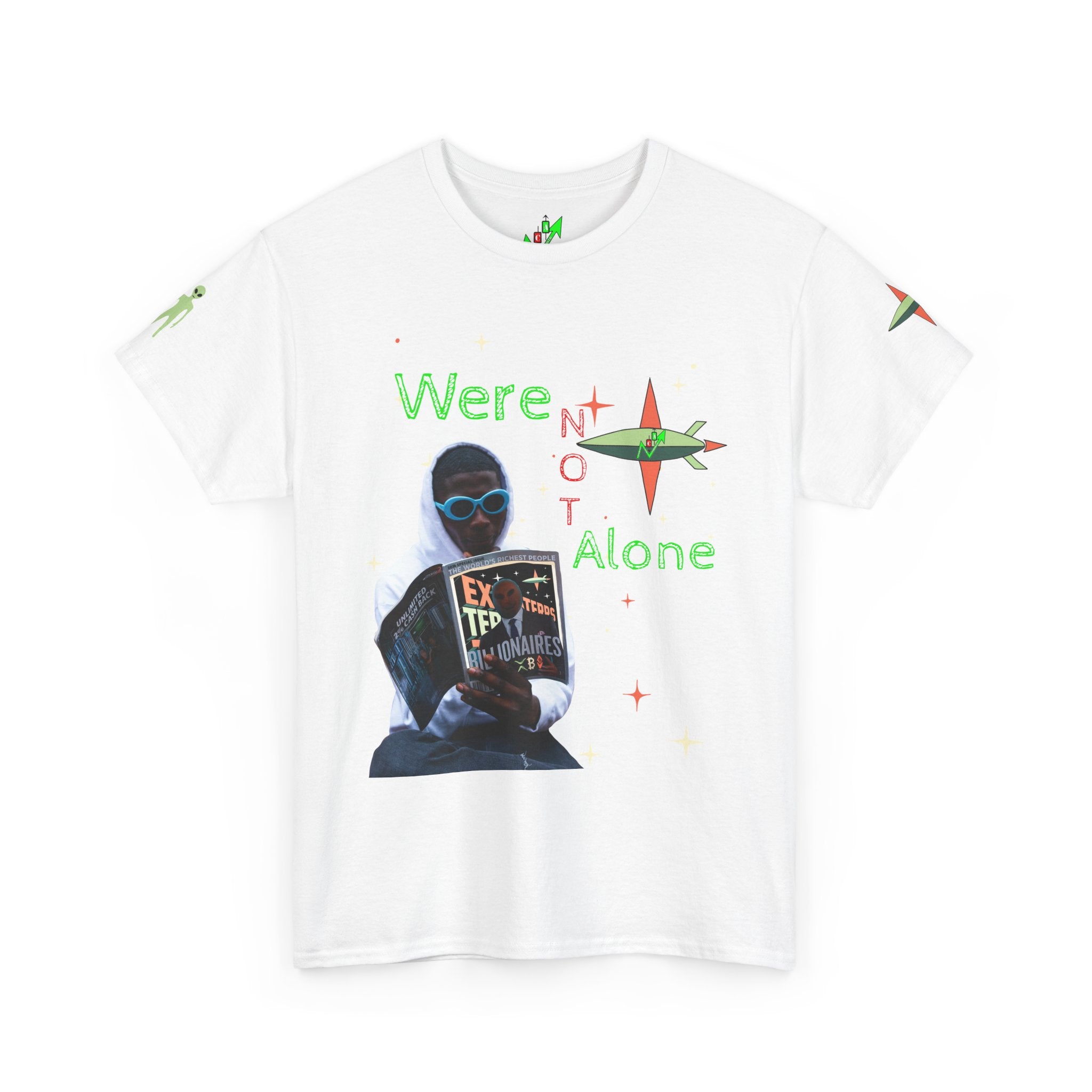 Extra Terrestrial Traders Crypto Graphic Tee — Retro Alien Poster Shirt
