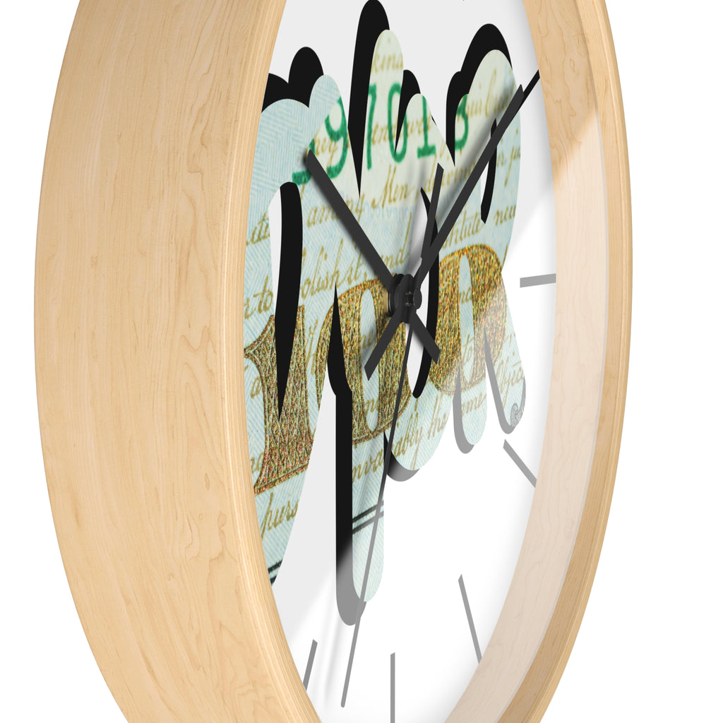 DYOR Crypto Graffiti Script Wall Clock — Crypt Apparel Money Graphic