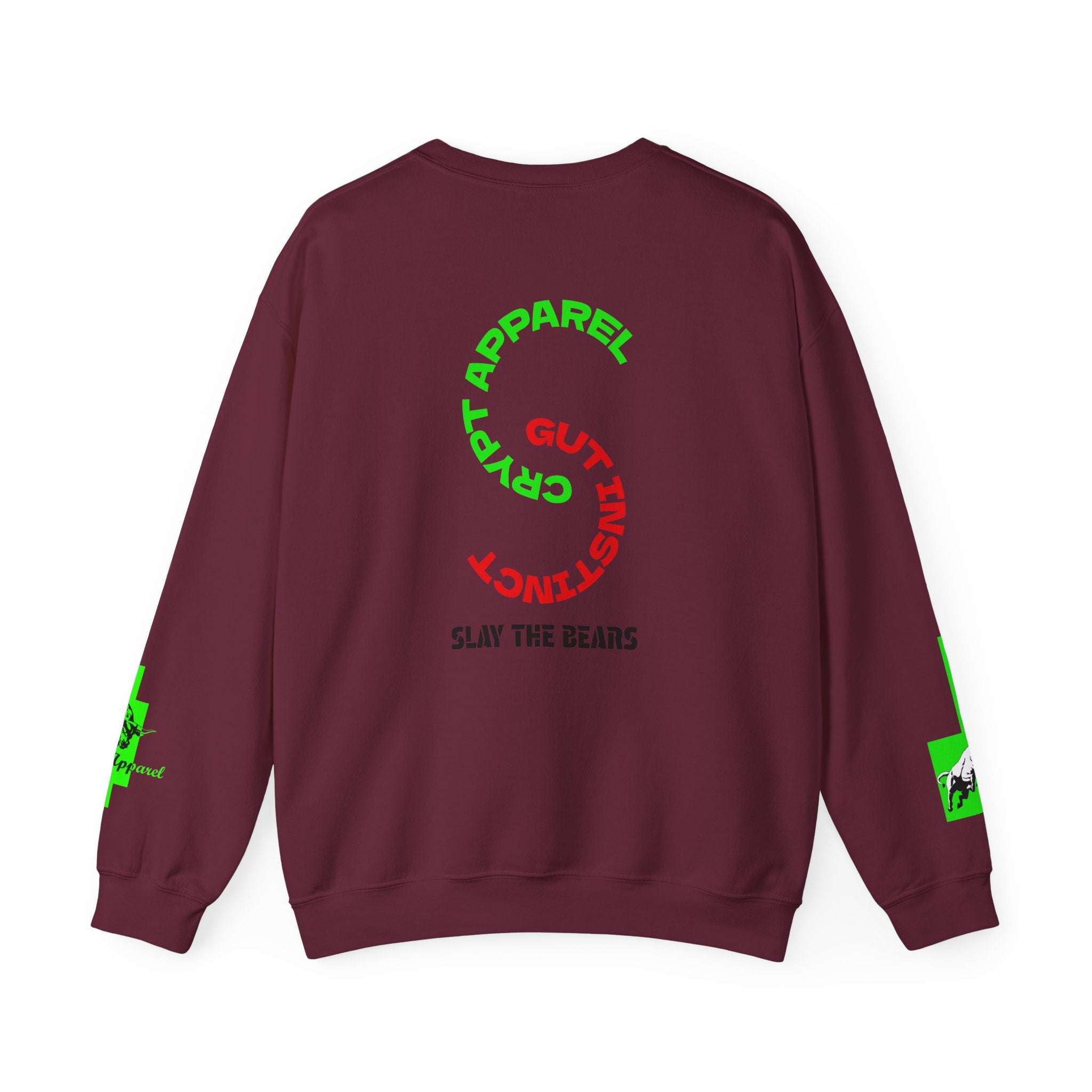 Gut Instinct Bulls Vs Bears Crewneck Sweatshirt — Crypt Apparel 'Slay The Bears' Graphic Pullover