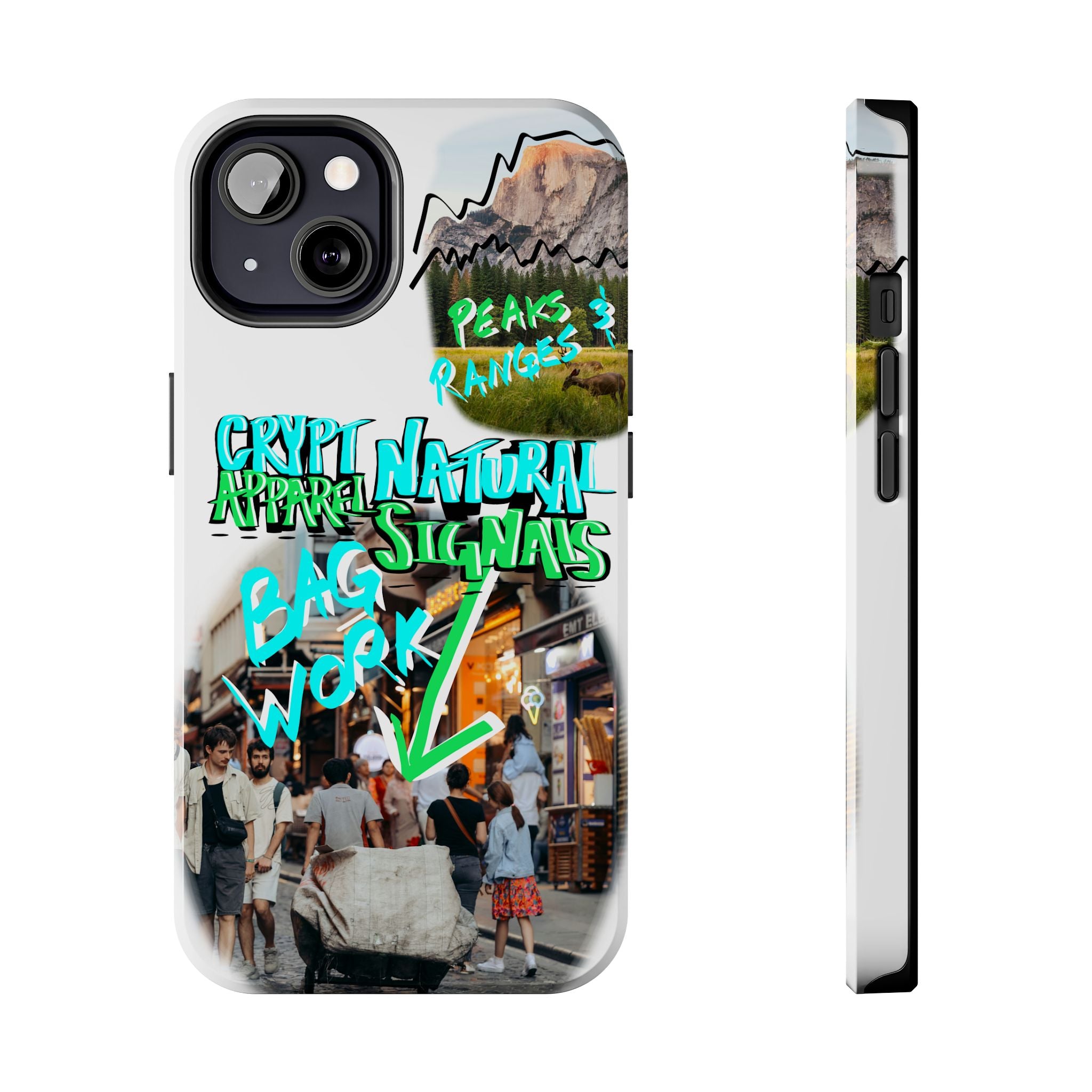 Natural Signals Tough Phone Case — Crypt Apparel Street Collage Design
