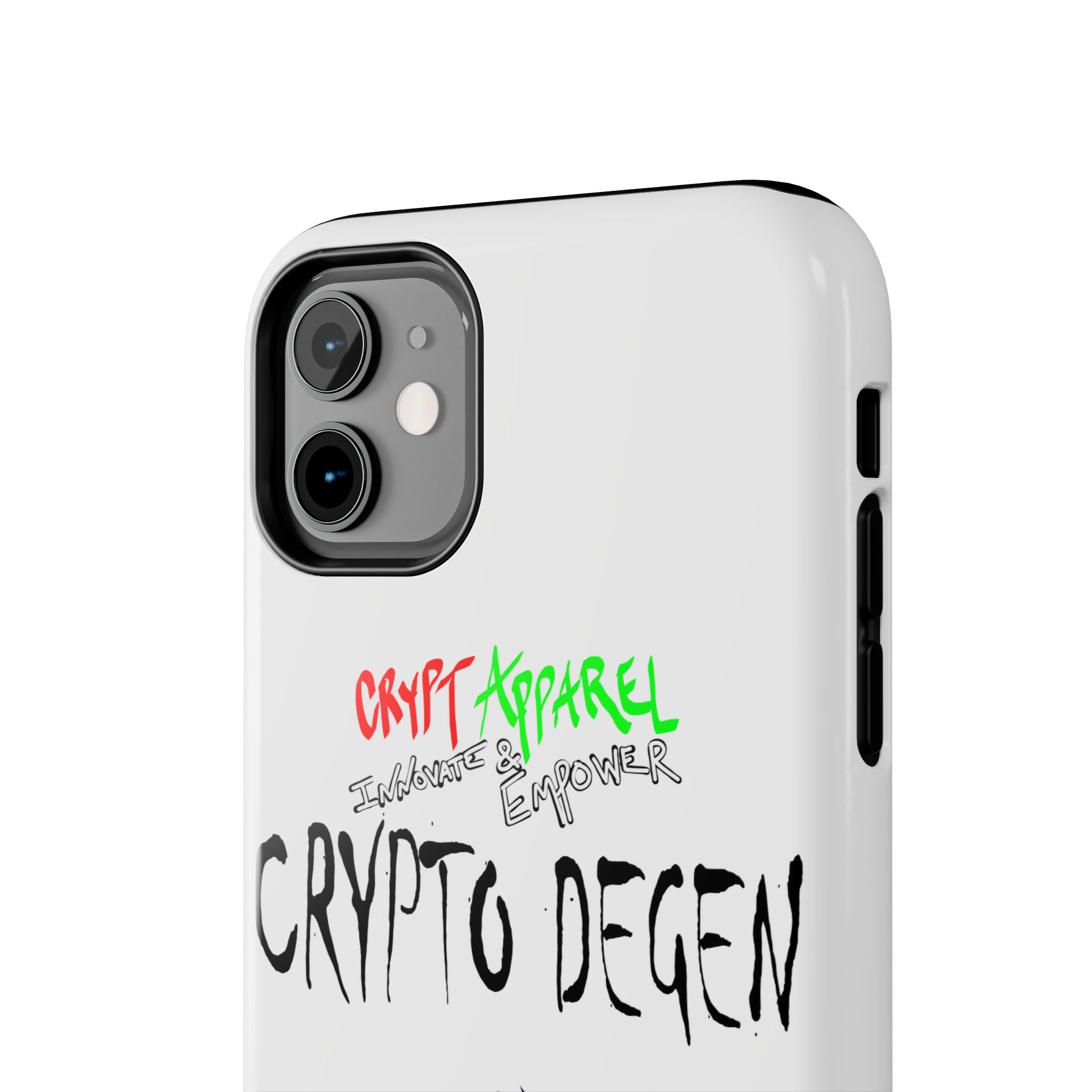 Crypto Degen Tough Phone Case — Cartoon HODL Backpack Design