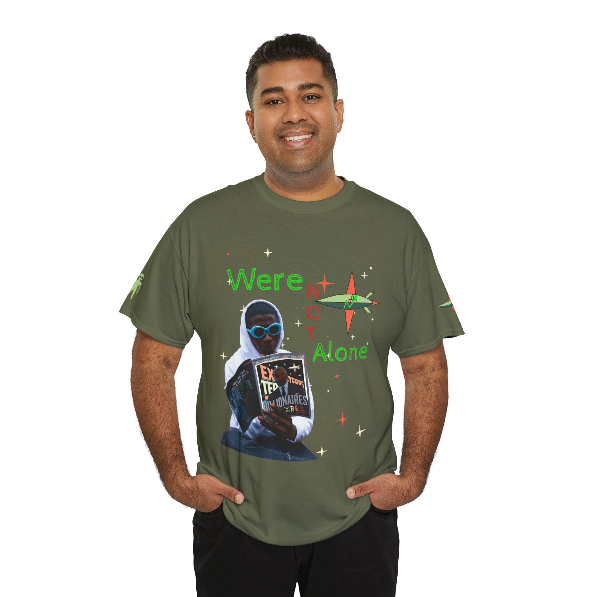 Extra Terrestrial Traders Crypto Graphic Tee — Retro Alien Poster Shirt