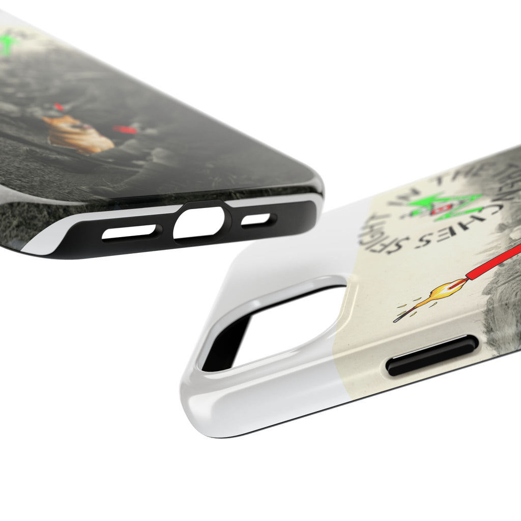 The Trenches Tough Phone Case — Crypt Apparel Trench Dog & Candle Design