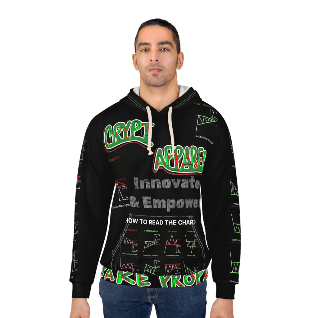 Charted Crypt Apparel Hoodie — 'Stop Loss Take Profit' All-Over-Print Pullover