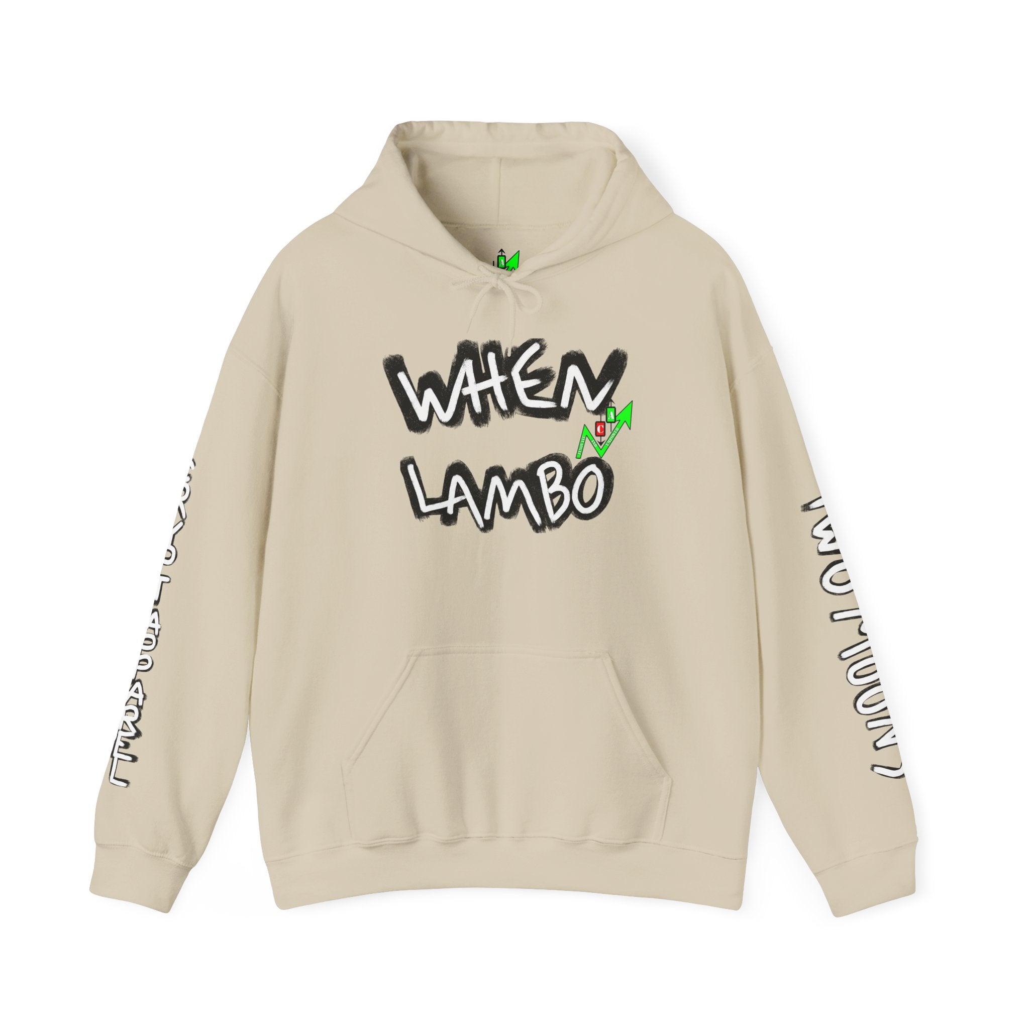 When Lambo Crypto Hoodie | Crypt Apparel Bitcoin Inspired Graffiti Design