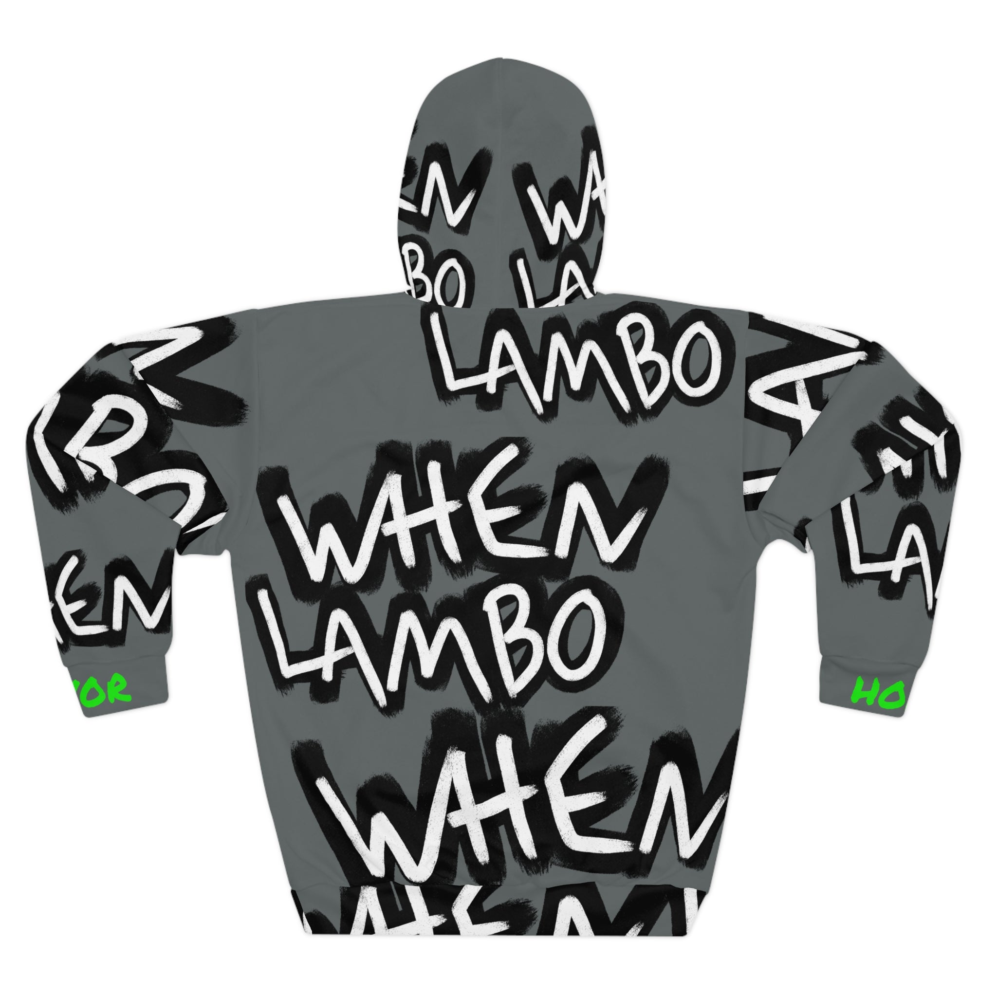 When Lambo Bitcoin inspired Crypto Graffiti Hoodie | All-Over Print Bitcoin Car Sweatshirt