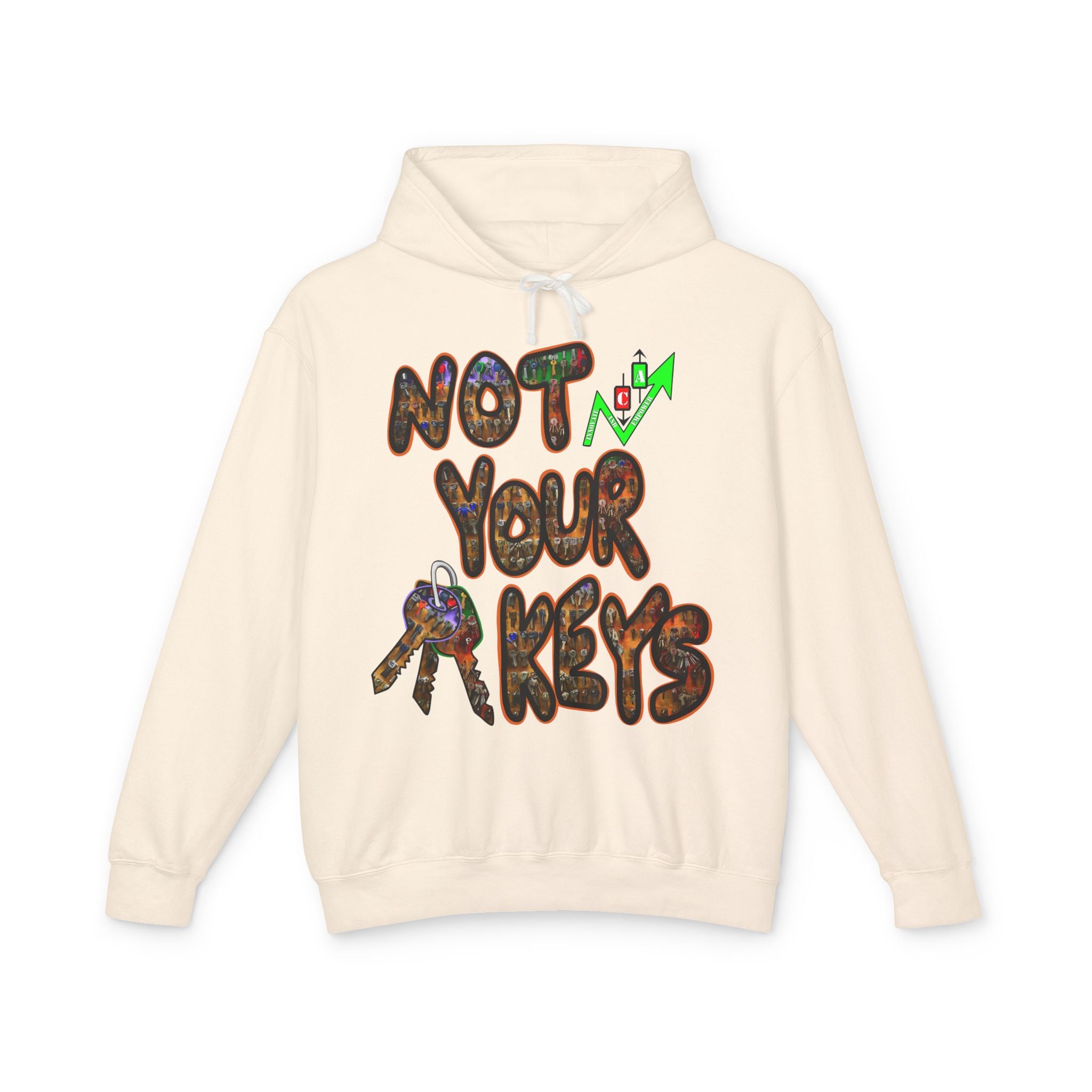 Not Your Keys/ Not Your Coins Graphic Hoodie — Crypto Lightweight Hoodie