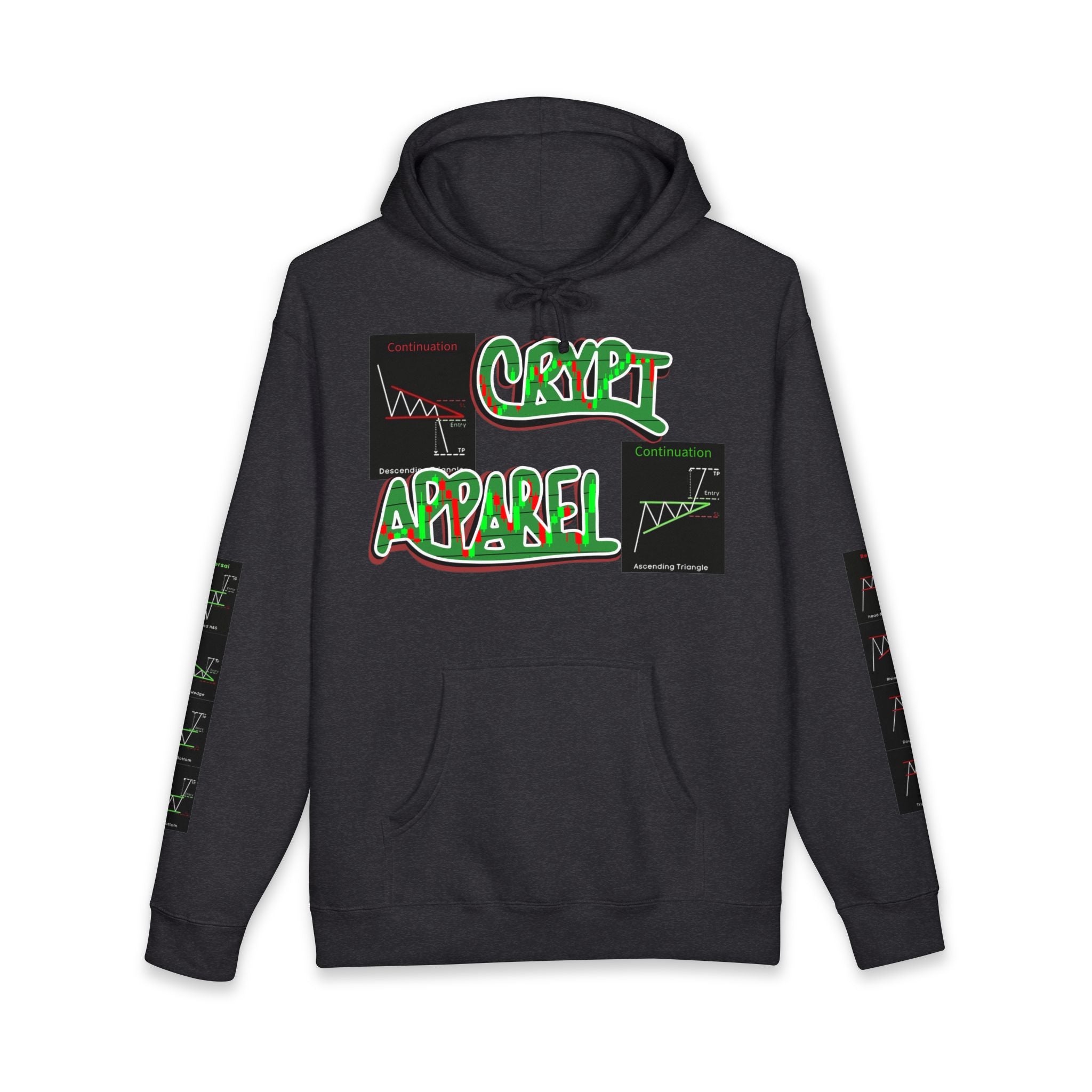 Charted Crypto Hoodie — "Crypt Apparel" Trading Hoodie