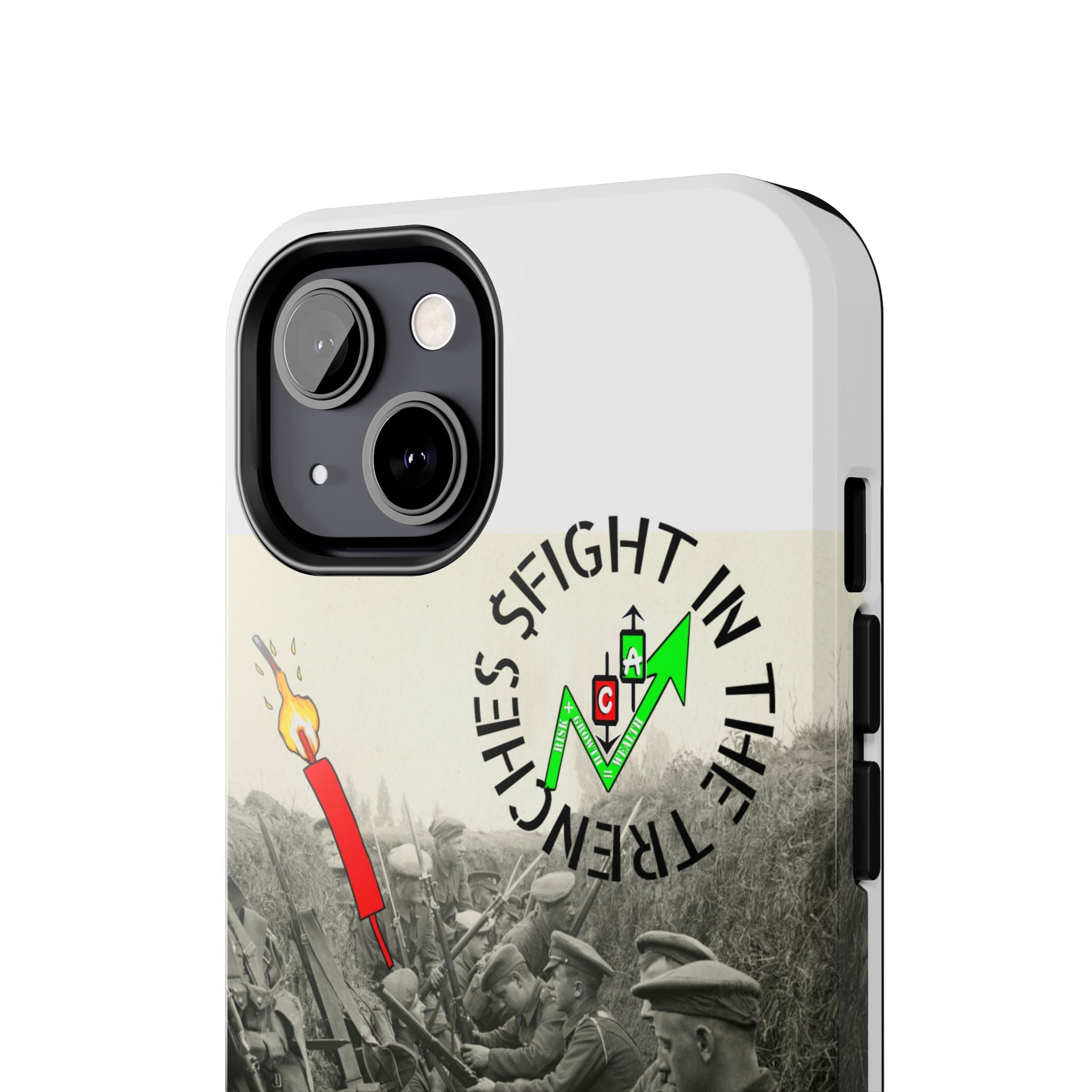 The Trenches Tough Phone Case — Crypt Apparel Trench Dog & Candle Design