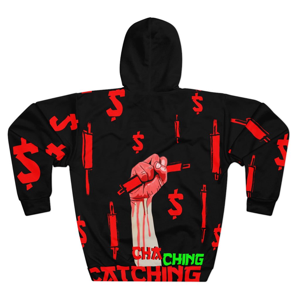Catching Daggers Crypto Red Candlestick All Over Print by Crypt Apparel