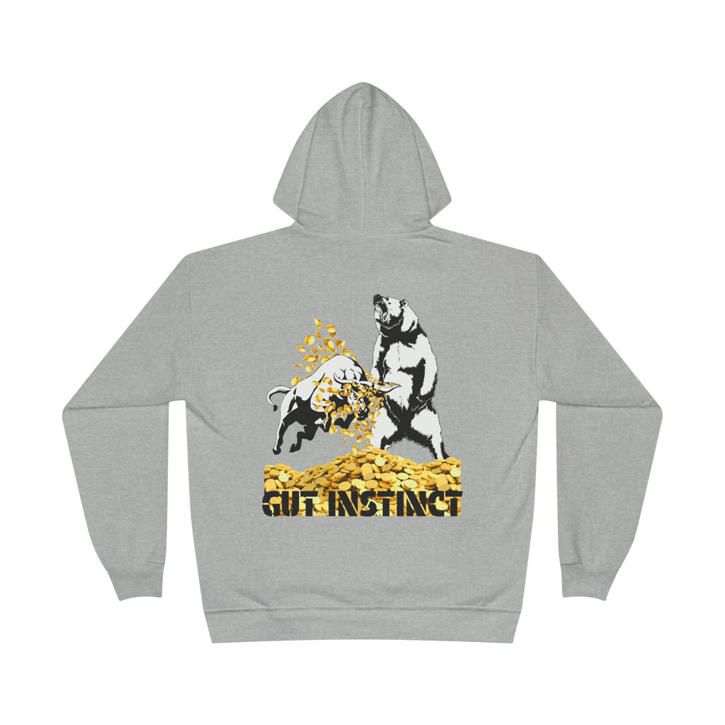 Gut Instinct Bull vs Bear Crypto Hoodie - Dual Sided Slay The Bears Streetwear Pullover