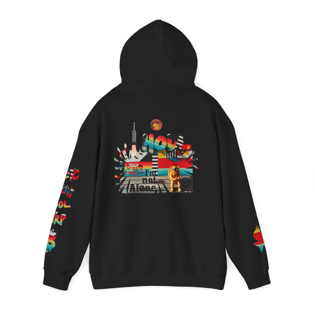 Urban Jungle Crypto Bitcoin Hoodie — Crypt Apparel Astronaut “Not Alone” Graphic Pullover