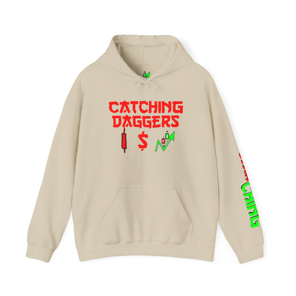 Catching Daggers Crypto Hoodie — Crypt Apparel Graphic Streetwear Pullover with Candle Motif