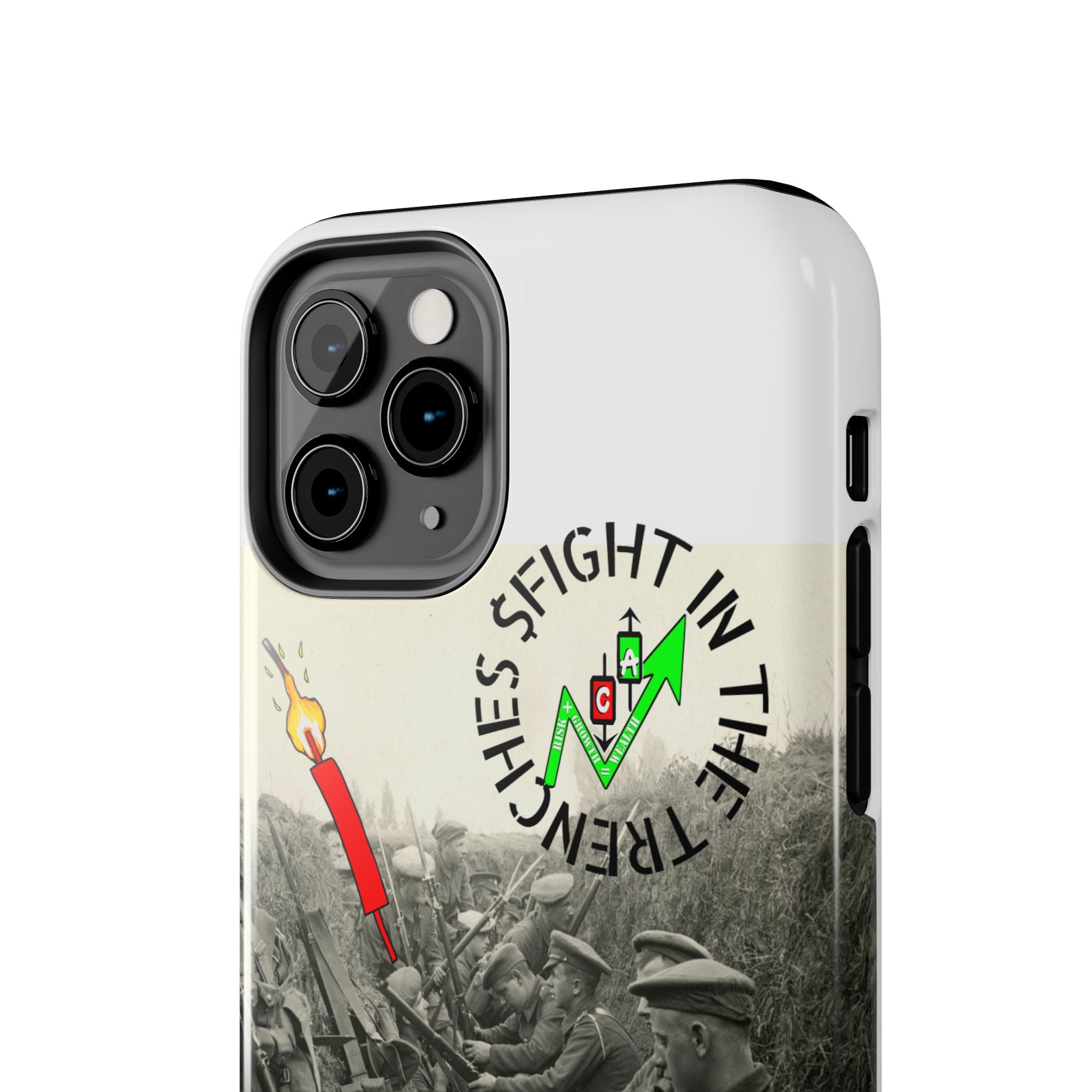 The Trenches Tough Phone Case — Crypt Apparel Trench Dog & Candle Design